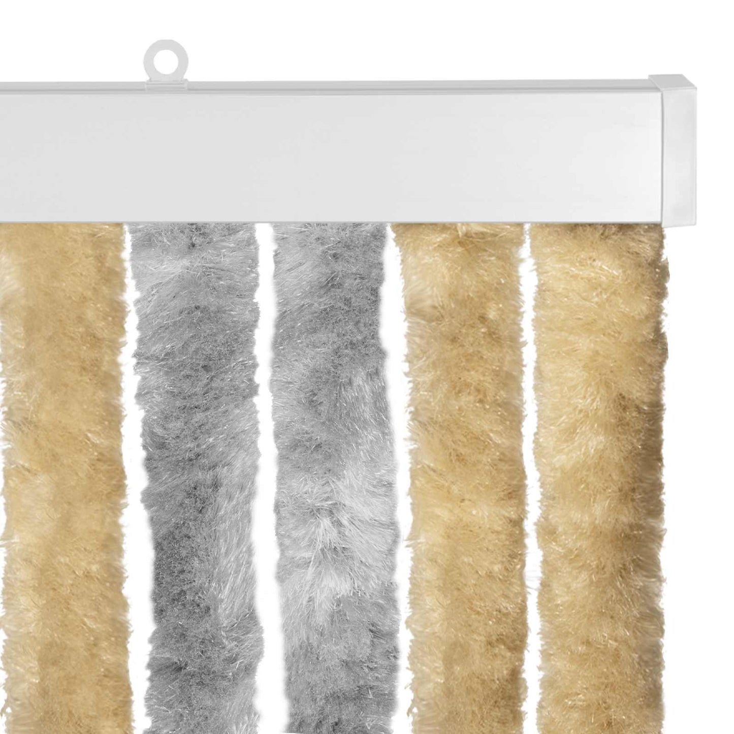vidaXL Κουρτίνα εντόμων Chenille Γκρι και Μπεζ 90 x 220 cm 100% PP