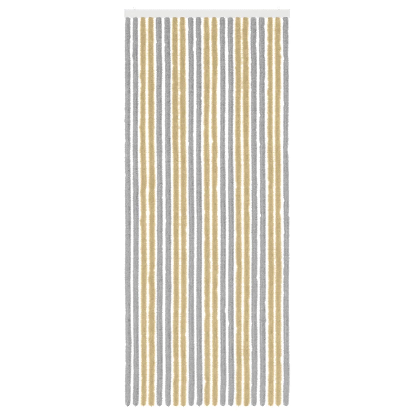 vidaXL Κουρτίνα εντόμων Chenille Γκρι και Μπεζ 90 x 220 cm 100% PP