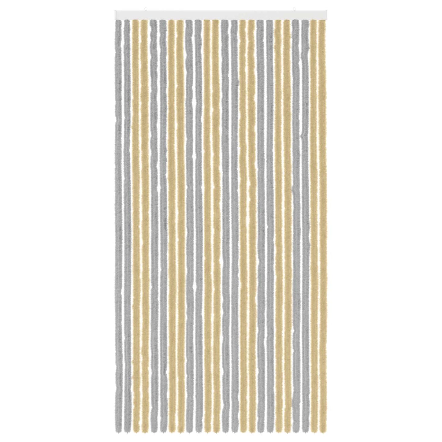 vidaXL Κουρτίνα εντόμων Chenille Γκρι και Μπεζ 100 x 200 cm 100% PP