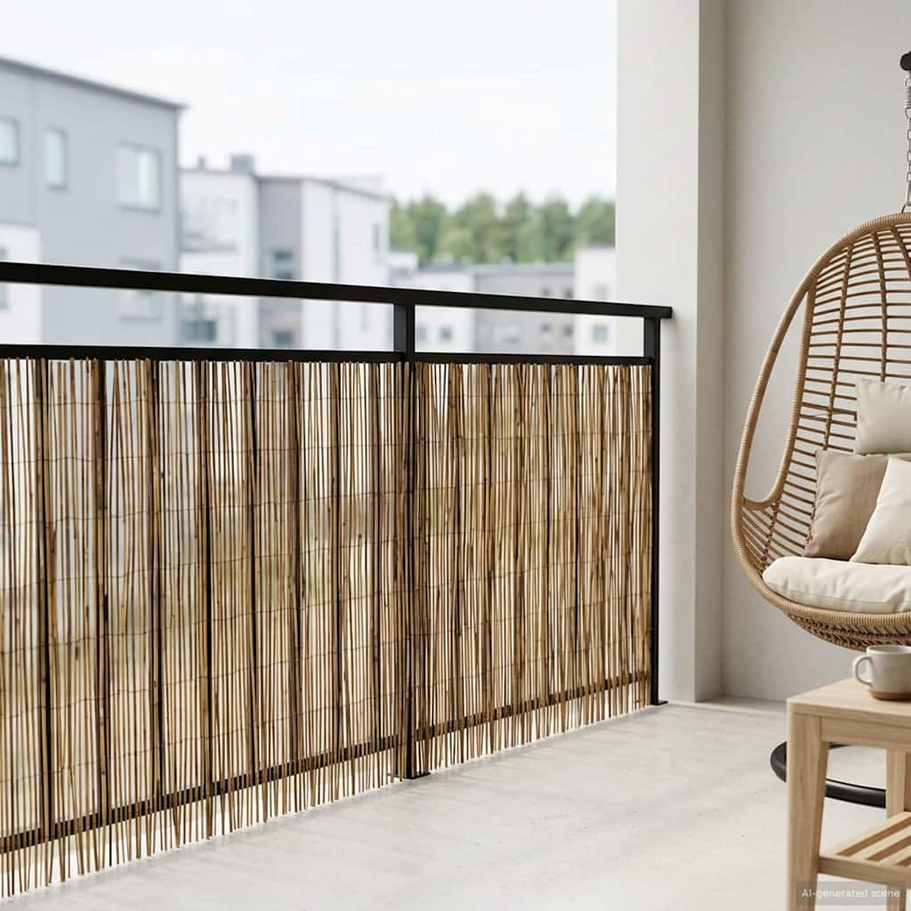 vidaXL Φράχτης Κήπου Καρβουνιασμένο 400 x 100 cm Καλάμι