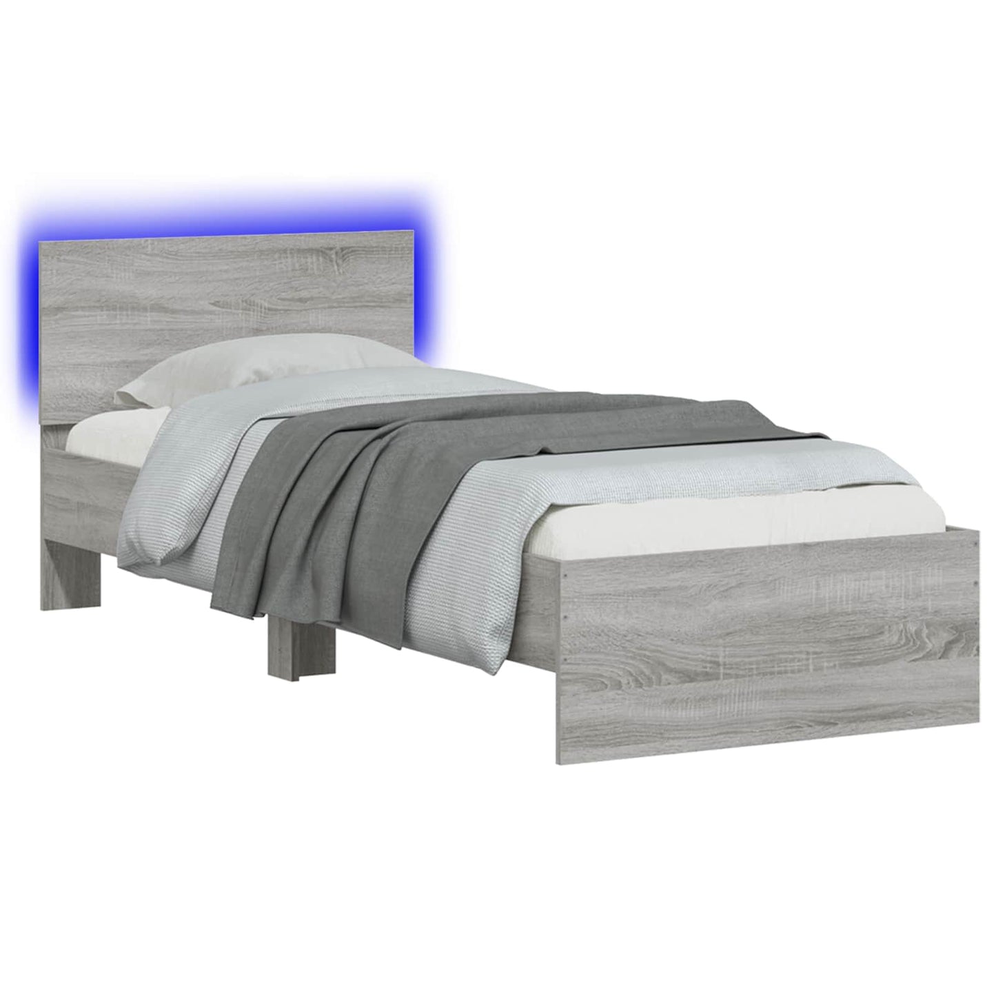 vidaXL Σκελετός Κρεβατιού Γκρι Sonoma 80 x 200 cm Επεξεργασμένο Ξύλο