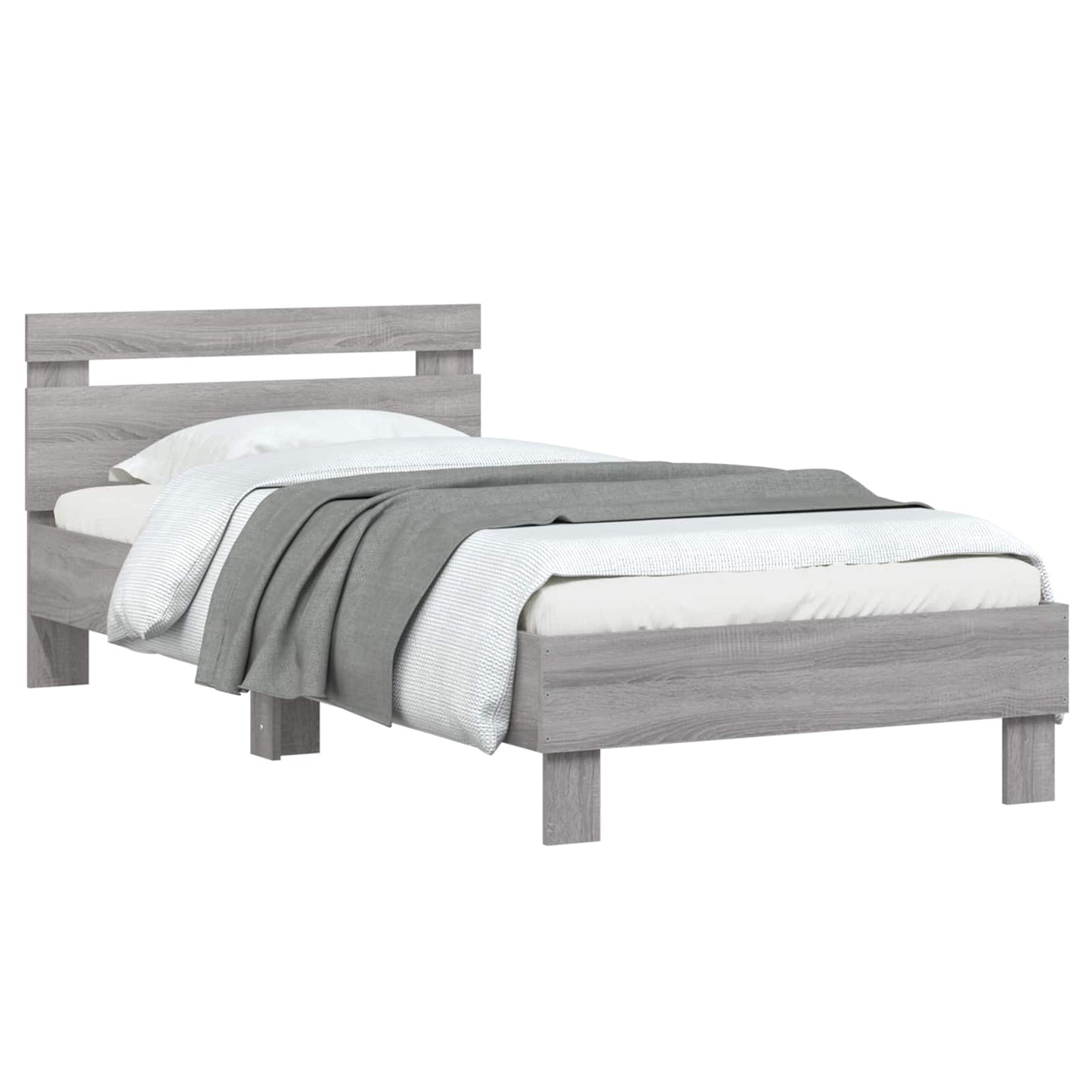 vidaXL Σκελετός Κρεβατιού Γκρι Sonoma 80 x 200 cm Επεξεργασμένο Ξύλο