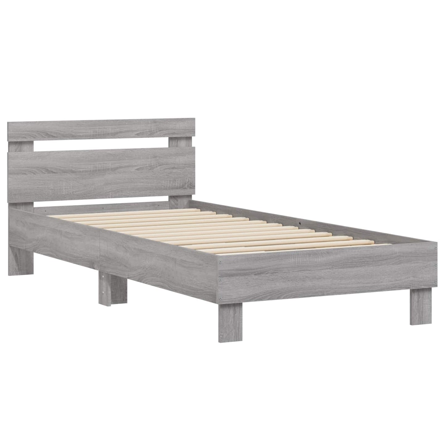 vidaXL Σκελετός Κρεβατιού Γκρι Sonoma 80 x 200 cm Επεξεργασμένο Ξύλο
