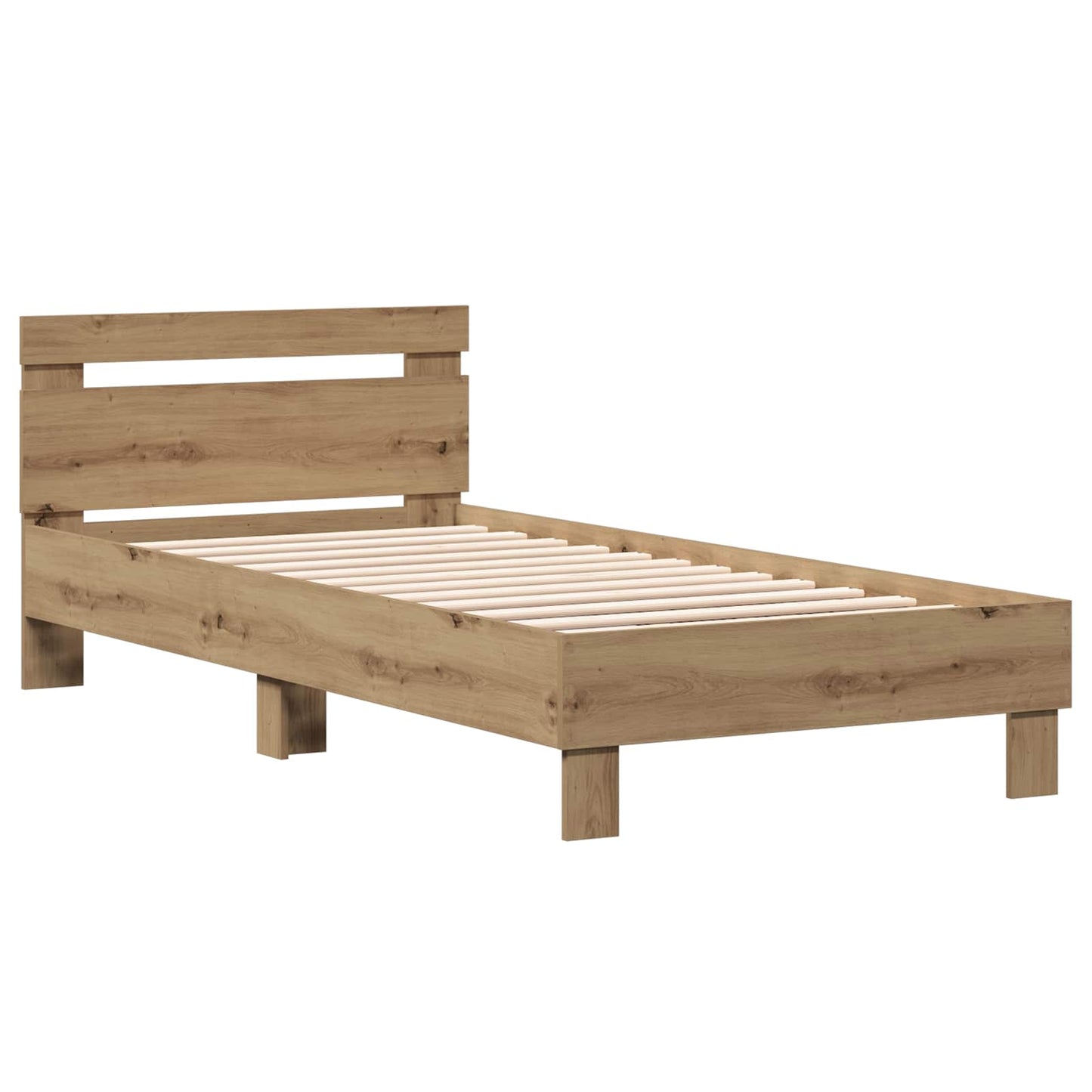 vidaXL Σκελετός Κρεβατιού Artisan Δρυς 80 x 200 cm Επεξεργασμένο Ξύλο
