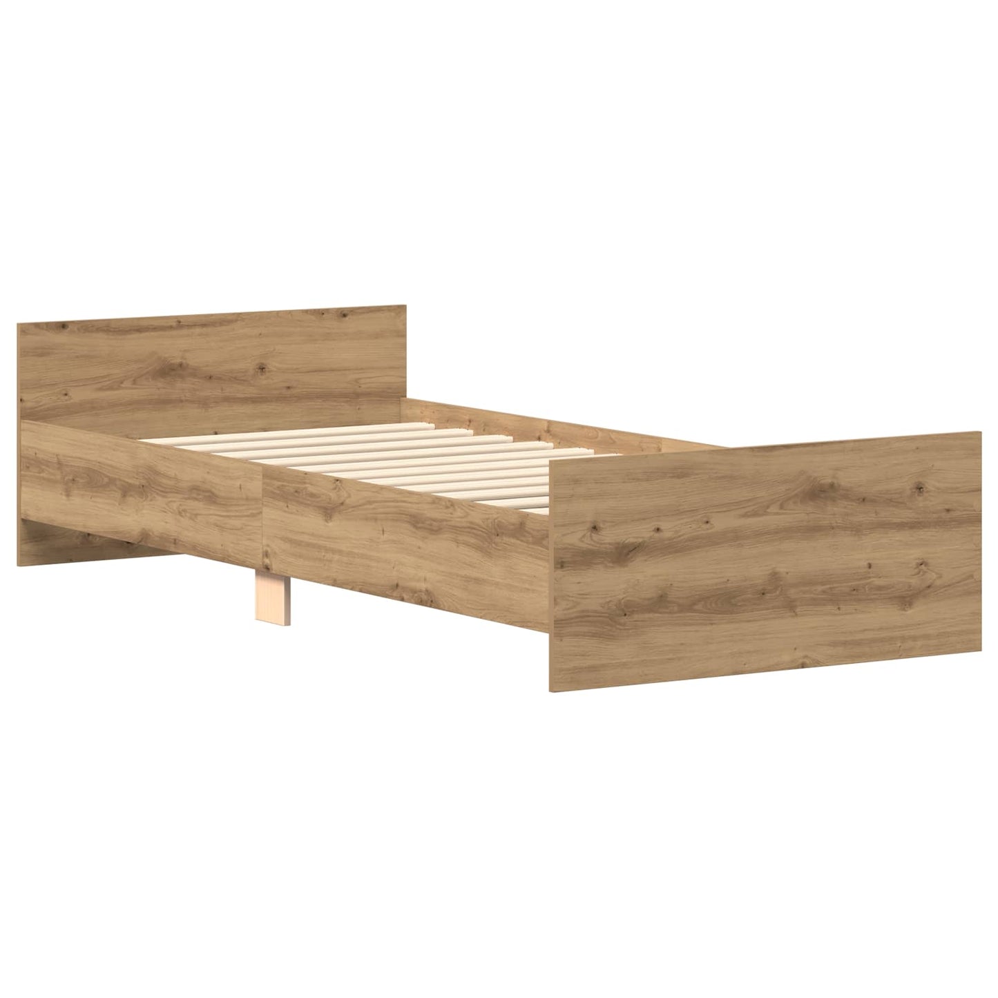 vidaXL Σκελετός Κρεβατιού Artisan Δρυς 80 x 200 cm Επεξεργασμένο Ξύλο