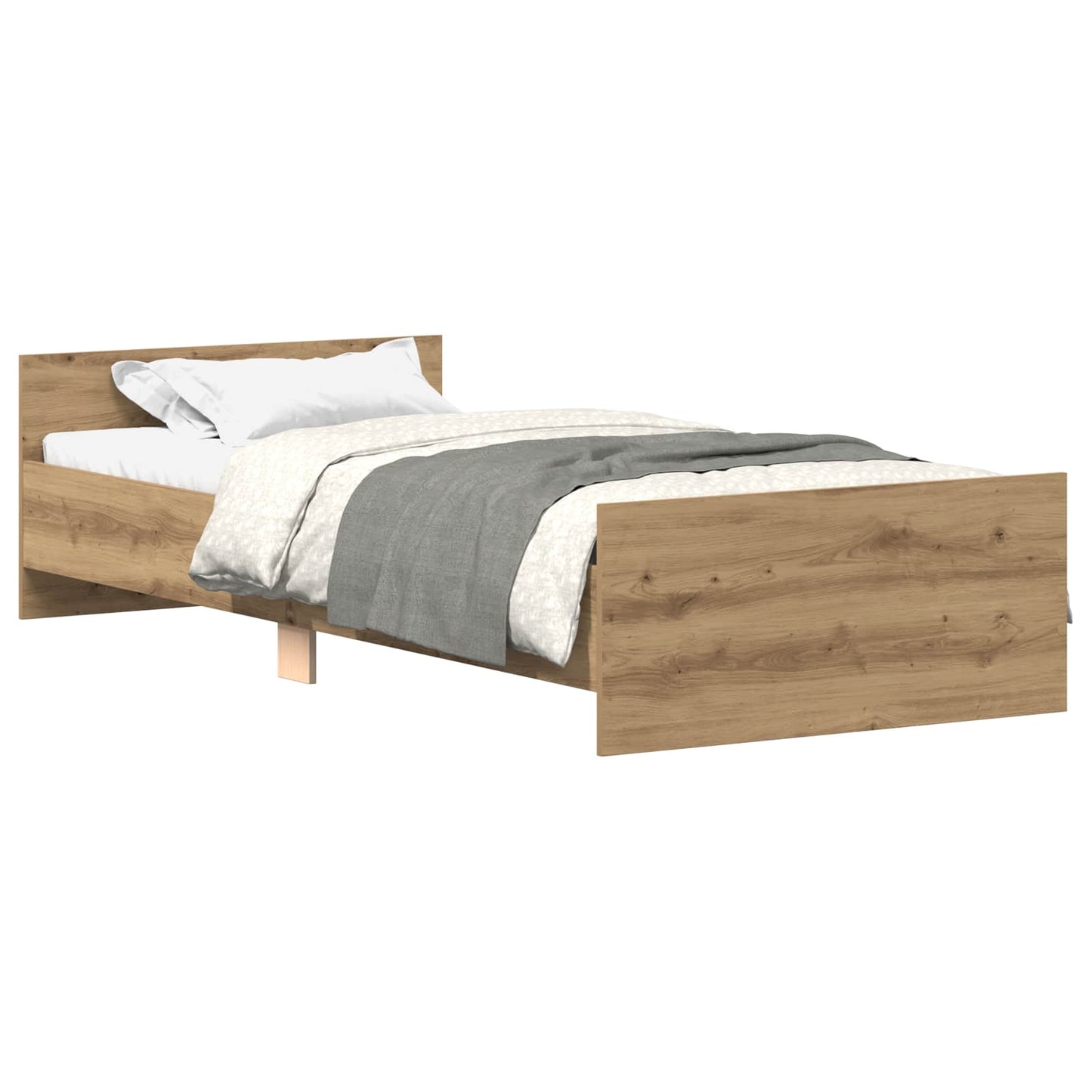 vidaXL Σκελετός Κρεβατιού Artisan Δρυς 80 x 200 cm Επεξεργασμένο Ξύλο