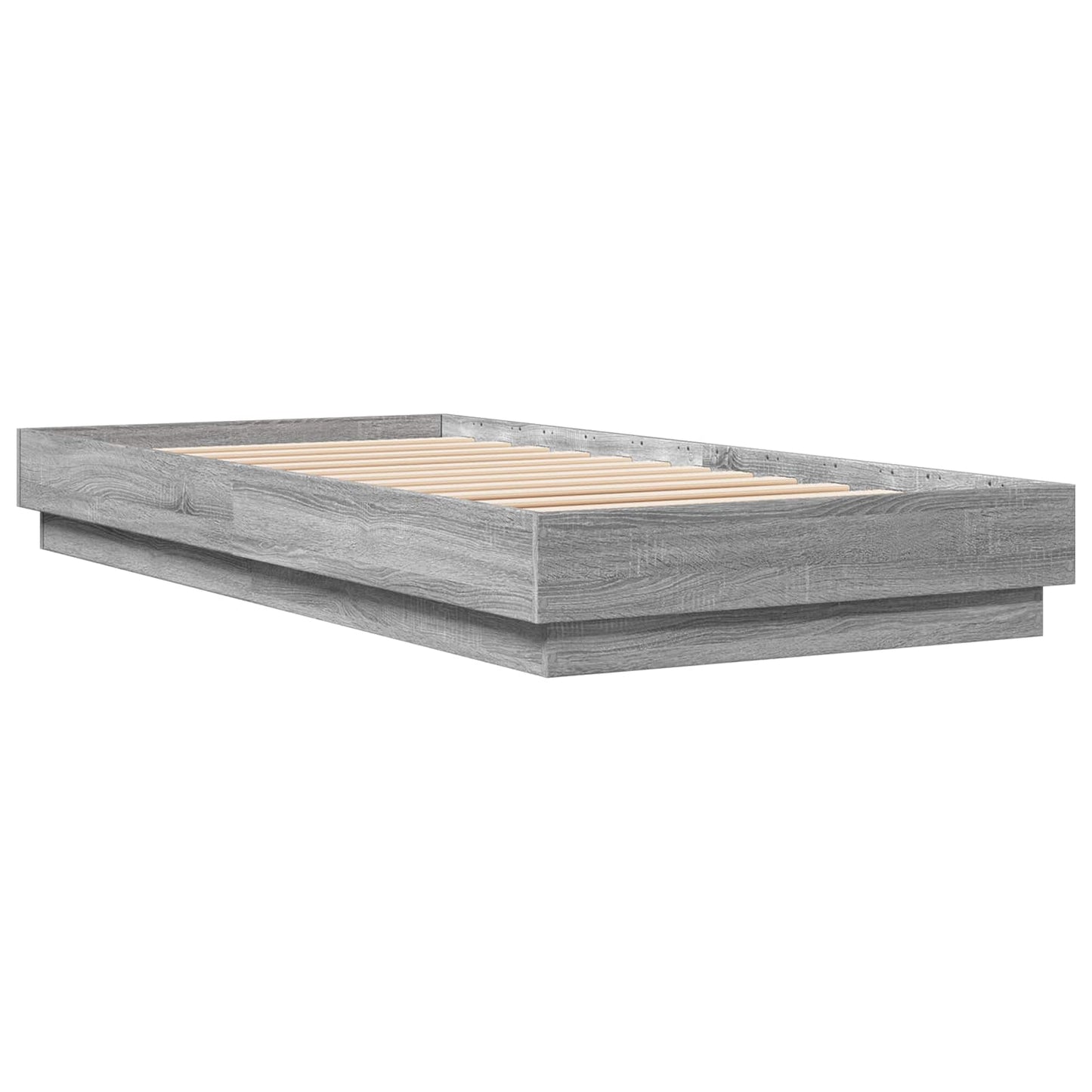 vidaXL Κρεβάτι δαπέδου Γκρι Sonoma 80 x 200 cm Επεξεργασμένο Ξύλο
