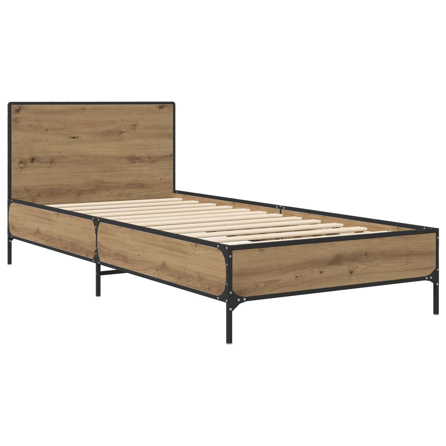 vidaXL Κρεβάτι με Κεφαλάρι Artisan Δρυς 80 x 200 cm Επεξεργασμένο Ξύλο