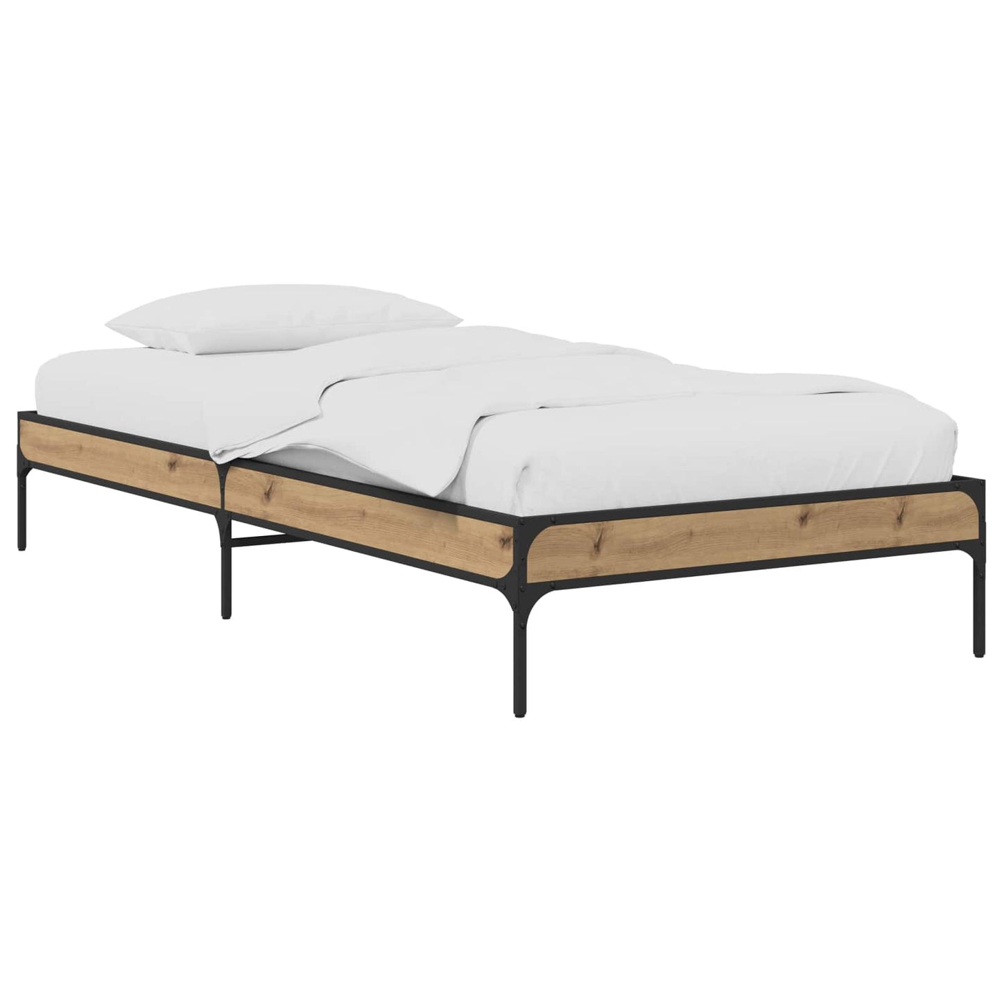 vidaXL Σκελετός Κρεβατιού Artisan Δρυς 80 x 200 cm Επεξεργασμένο Ξύλο