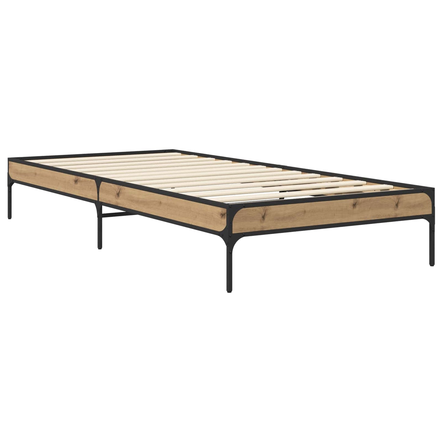 vidaXL Σκελετός Κρεβατιού Artisan Δρυς 80 x 200 cm Επεξεργασμένο Ξύλο
