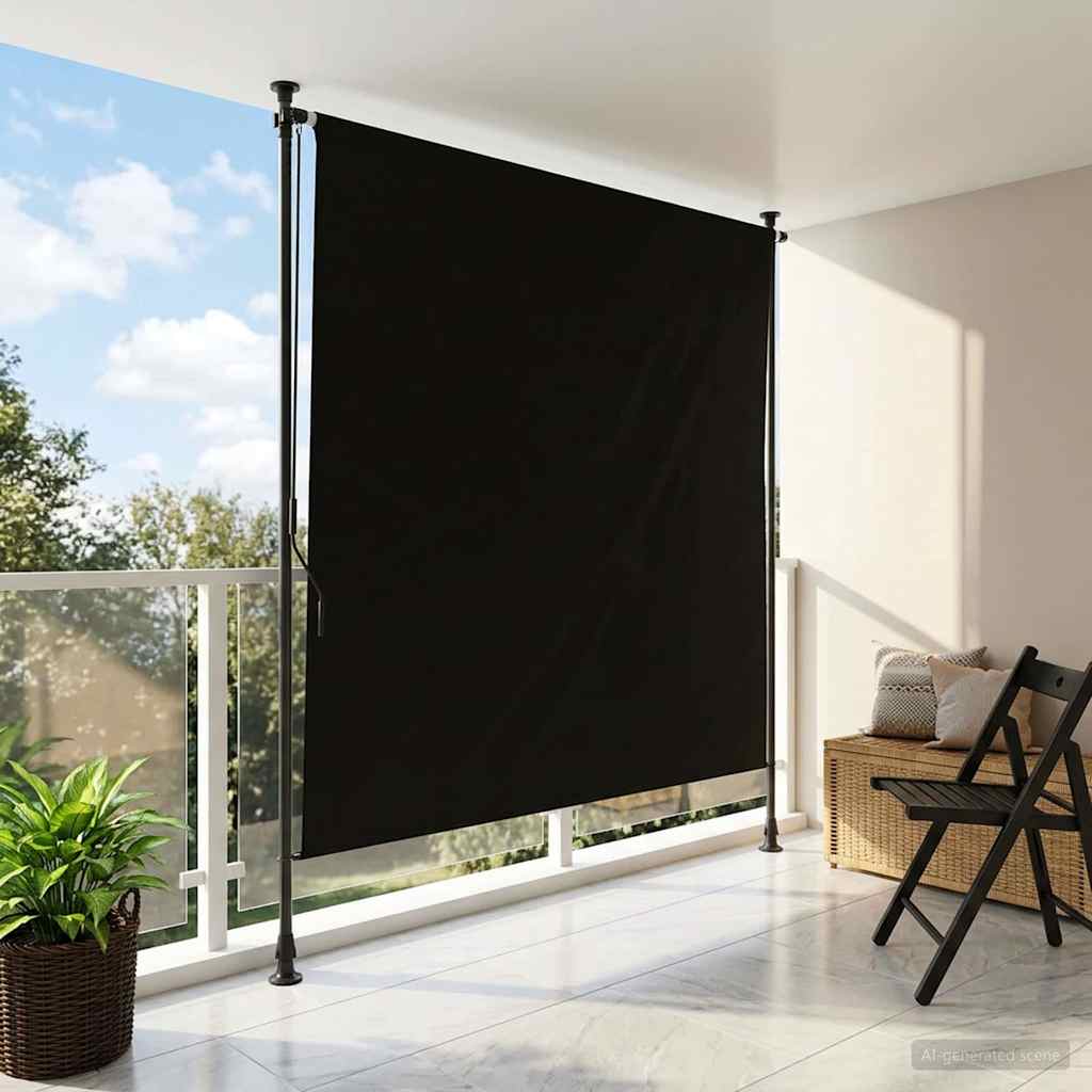 vidaXL Εξωτερικό ρολό Μαύρο 120 x 270 cm