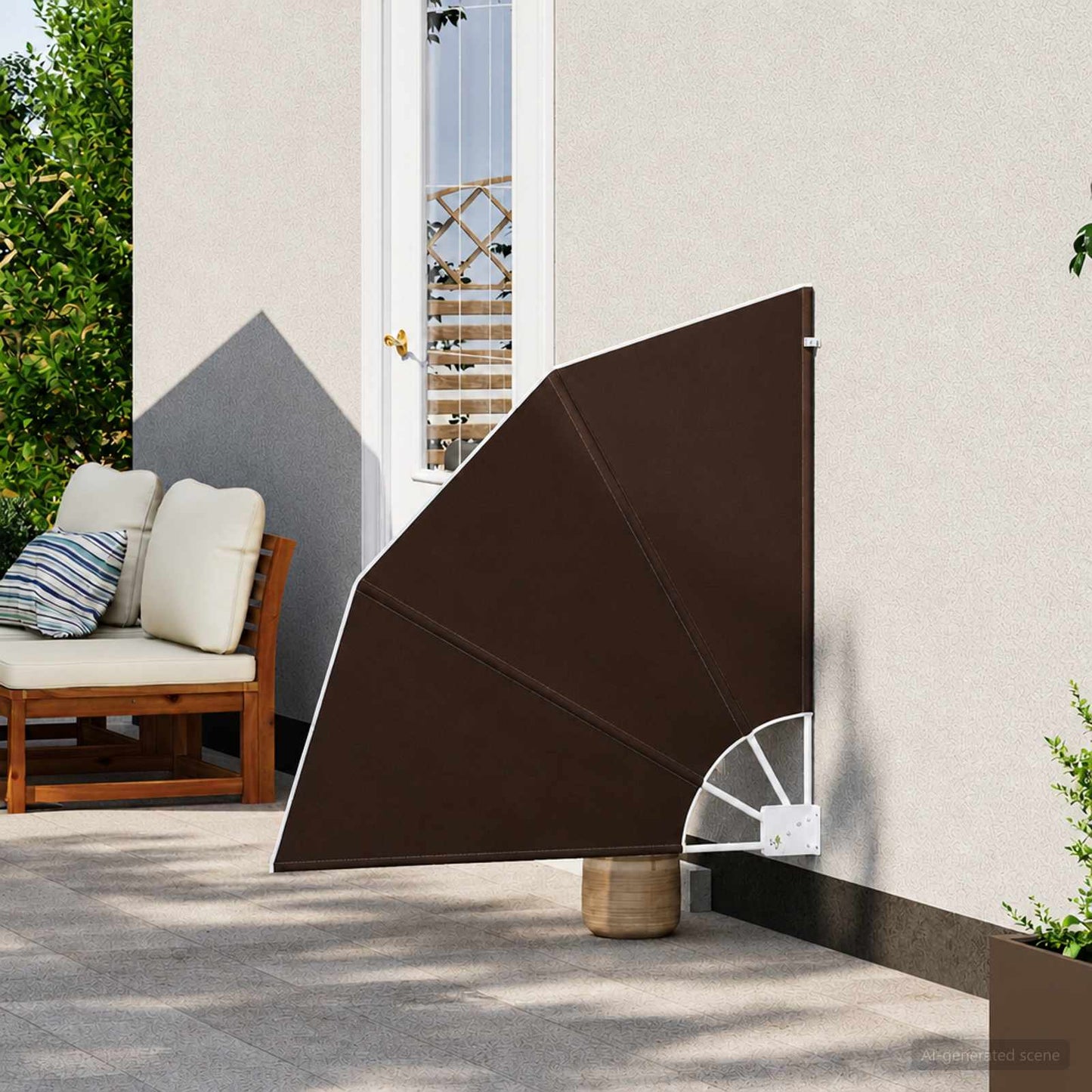 vidaXL Αδιάφανο σκίαστρο μπαλκονιού 160 x 160 cm