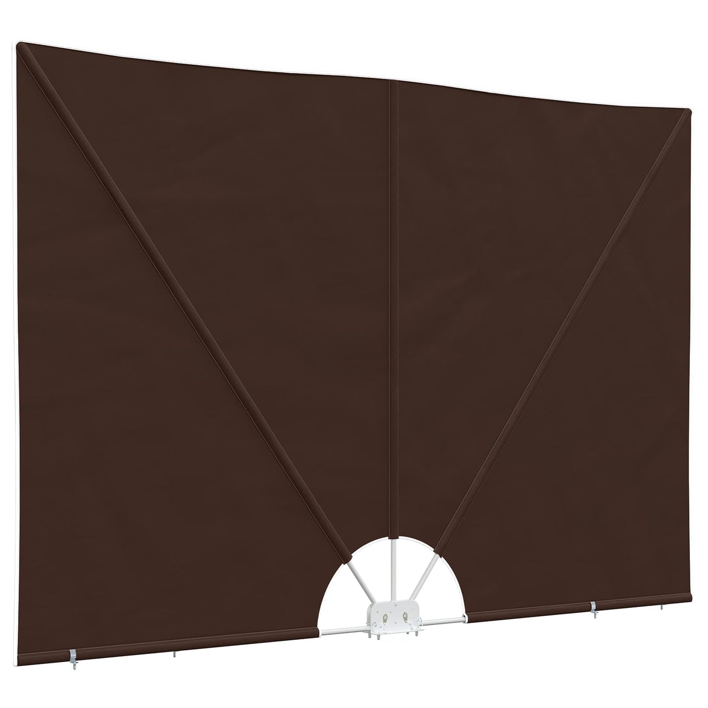 vidaXL Balcony Privacy Screen Ορθογώνιος 240 x 160 cm Πολυεστέρας Καφέ