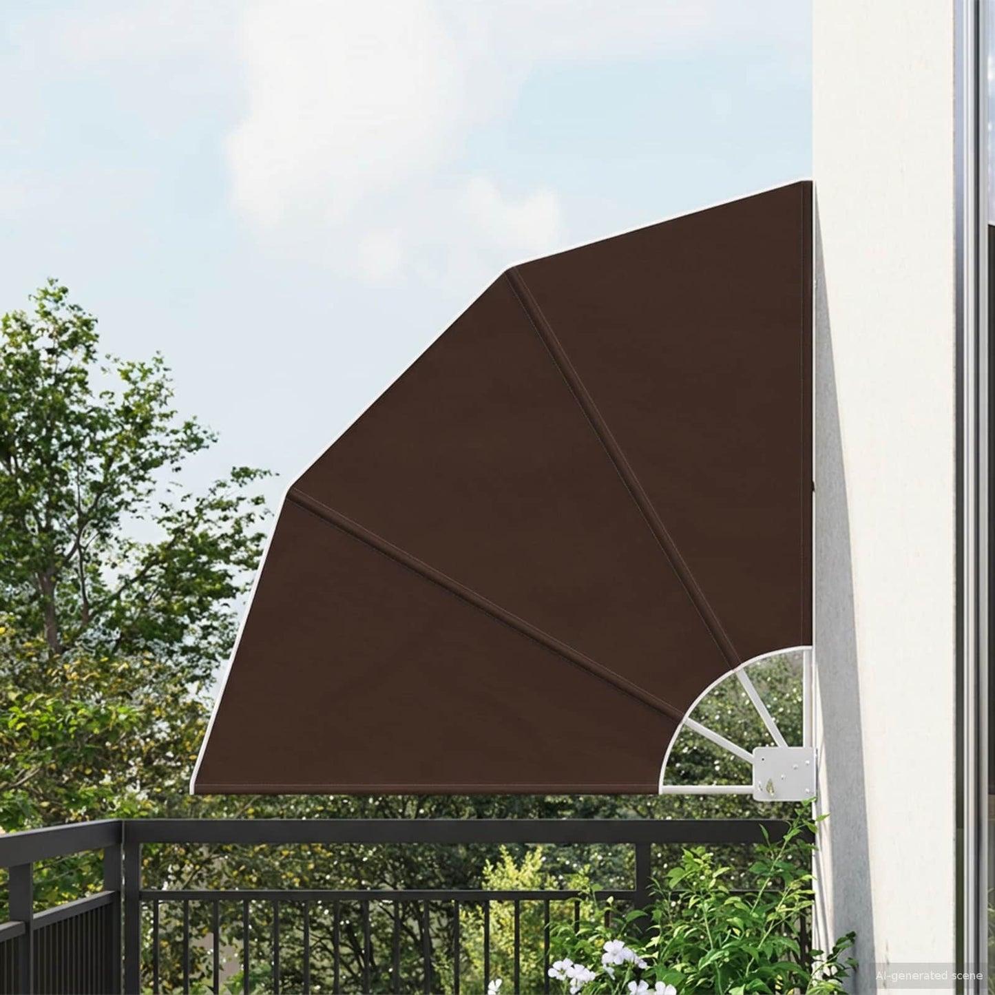 vidaXL Αδιάφανο σκίαστρο μπαλκονιού 115 x 115 cm