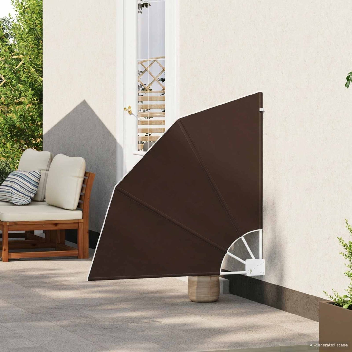 vidaXL Αδιάφανο σκίαστρο μπαλκονιού 115 x 115 cm