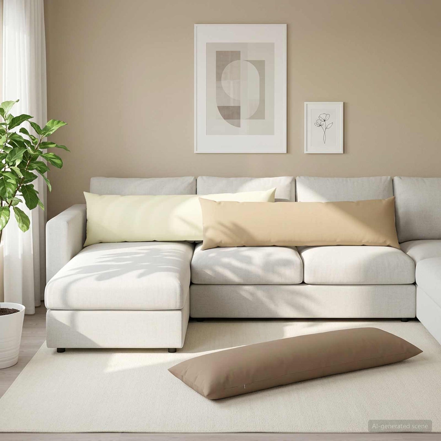 vidaXL Μαξιλάρι με μαξιλάρι HEERLEN Taupe 40 x 145 εκ. Πολυεστέρας