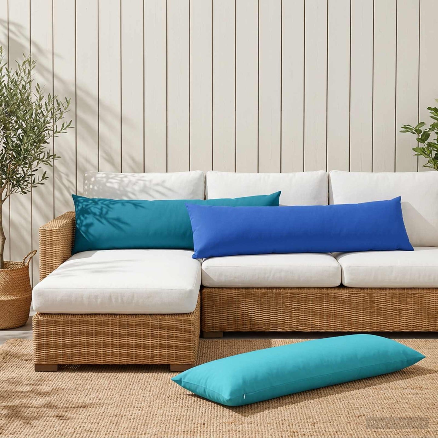 vidaXL Μαξιλάρι με μαξιλάρι HEERLEN Τιρκουάζ 40 x 145 εκ. Πολυεστέρας