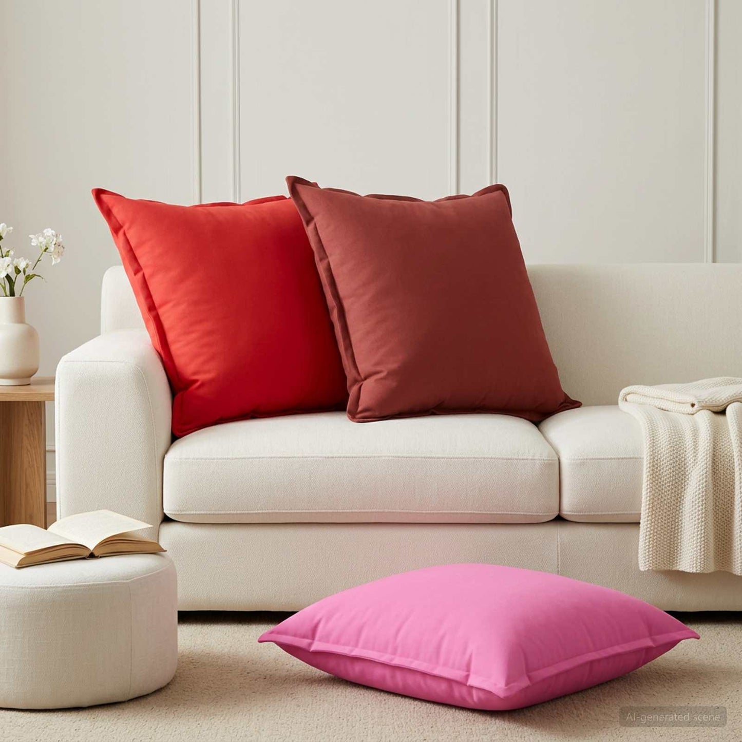 vidaXL Μαξιλάρι 2 τμχ. HOUTEN Ροζ 80 x 80 cm Πολυεστέρας