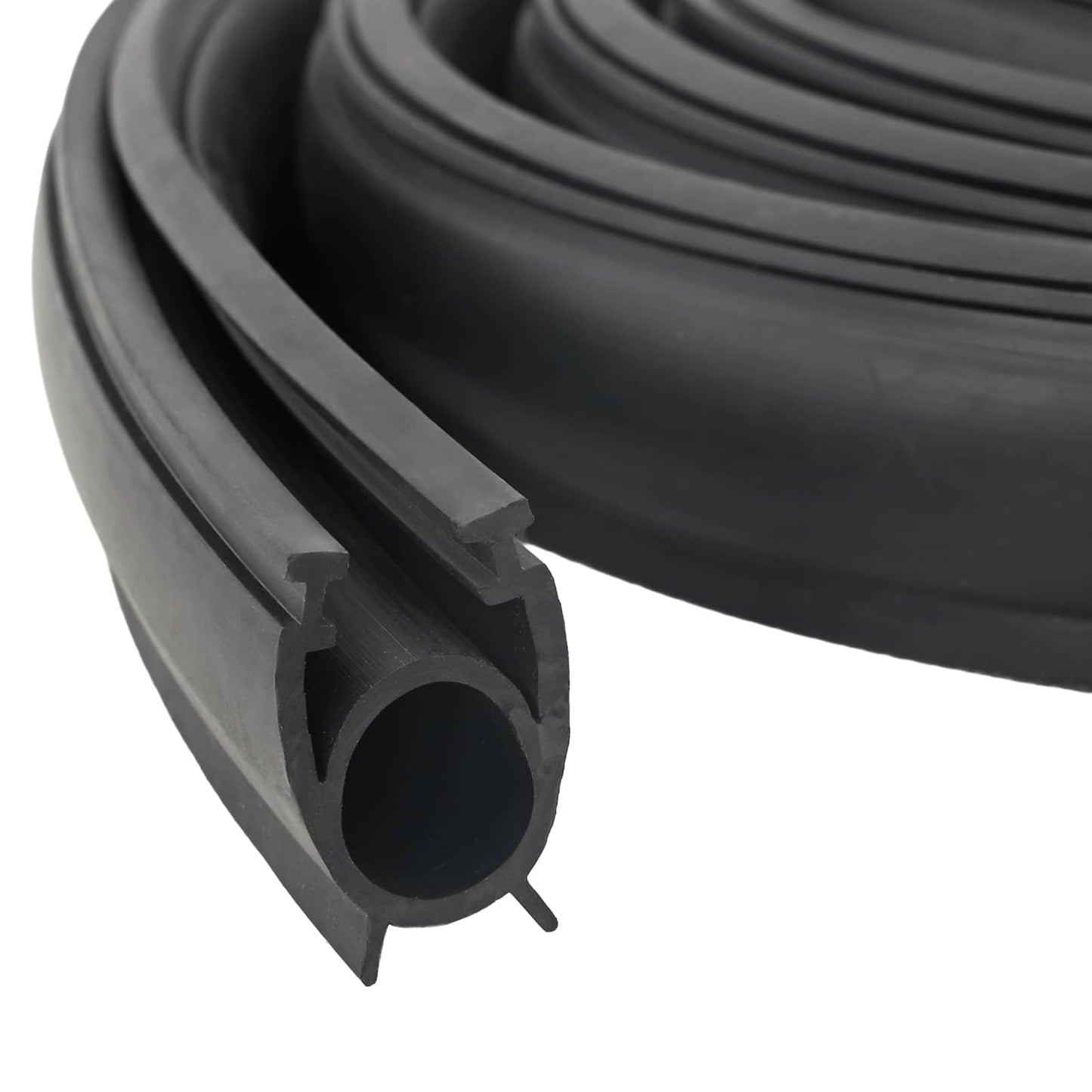 vidaXL Σφράγιση Πόρτας Γκαράζ Μαύρο 41 x 33 mm 5,5 μ PVC