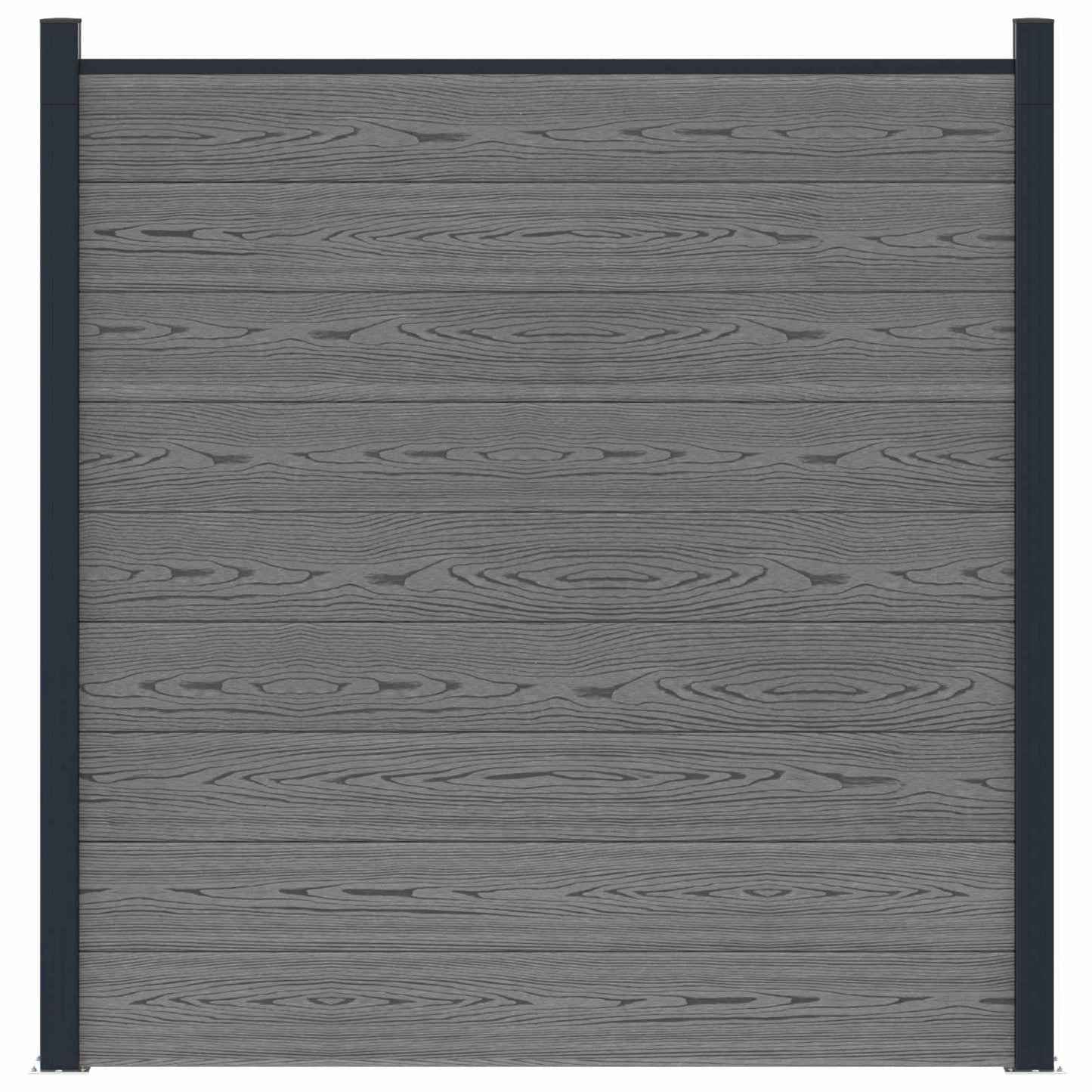 vidaXL Σετ Φράχτη 180 x 186 cm WPC και Αλουμίνιο Γκρι