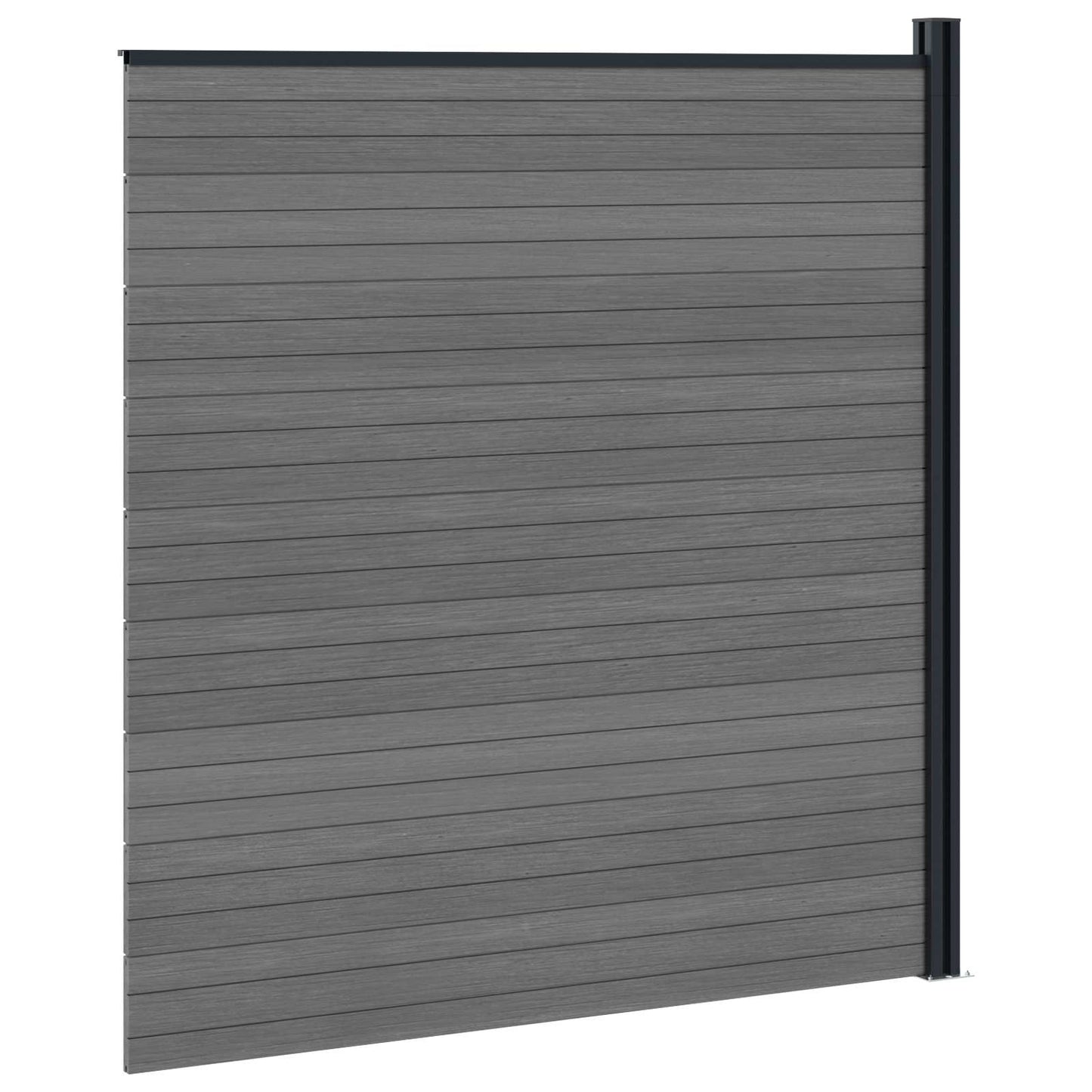 vidaXL Σετ Φράχτη 175 x 186 εκ WPC και Αλουμίνιο Γκρι