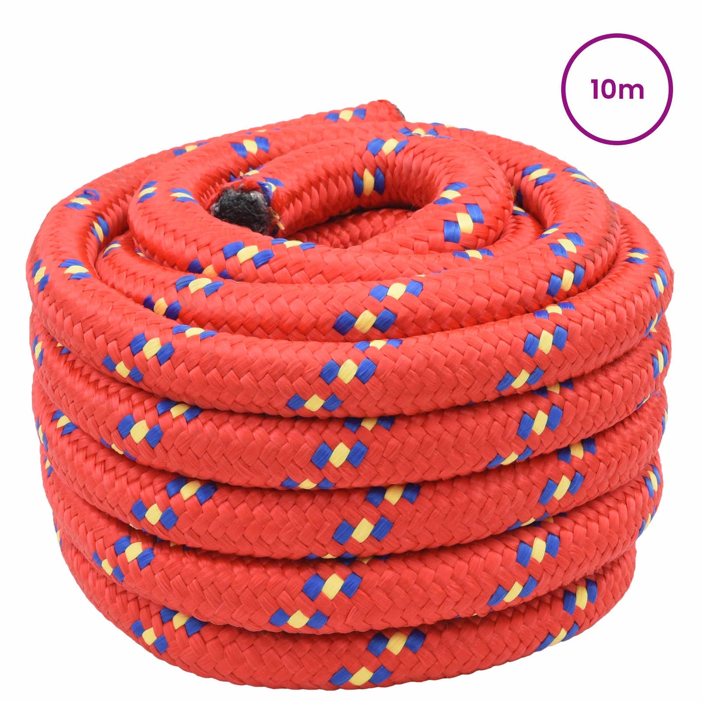 vidaXL Σχοινί Boat 40 χιλ. 10 m Κόκκινο polypropylene