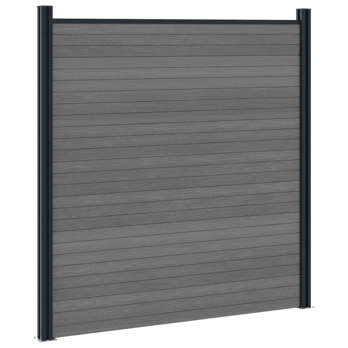 vidaXL Σετ Φράχτη 1564 x 186 cm WPC και Αλουμίνιο Γκρι