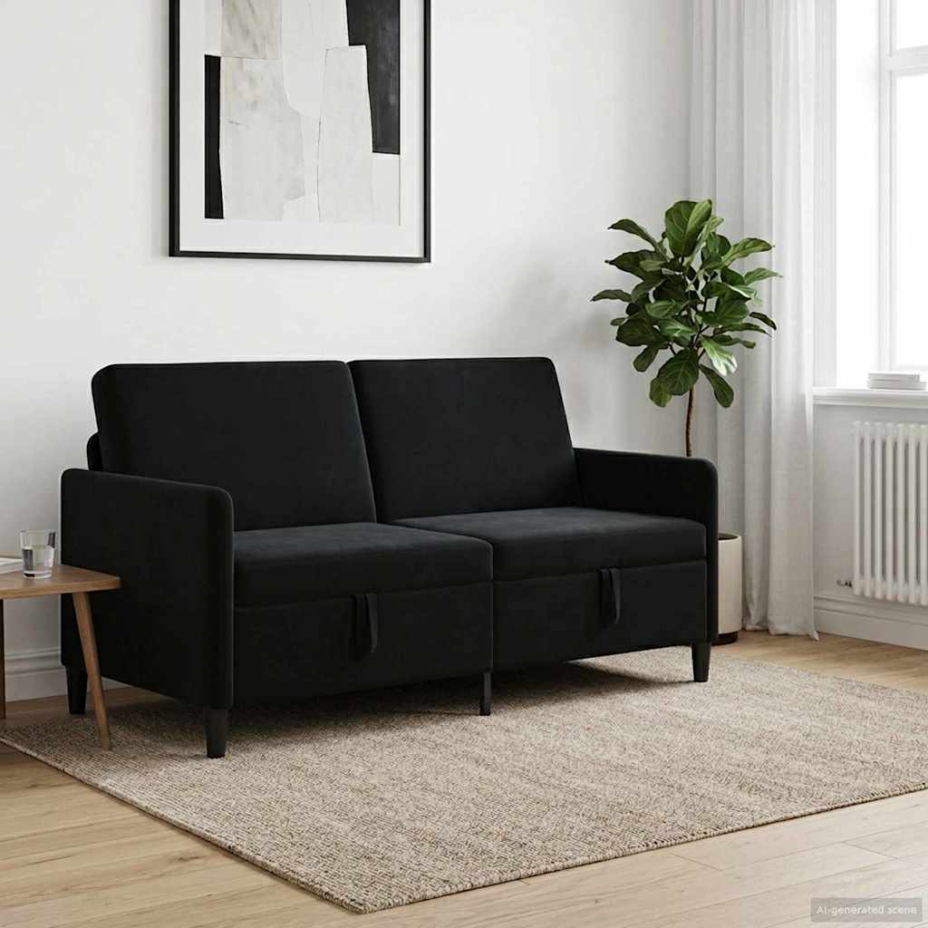 vidaXL Καναπές με Αποθήκευση 3-θέσιο Μαύρο 172 x 78 x 87 εκ