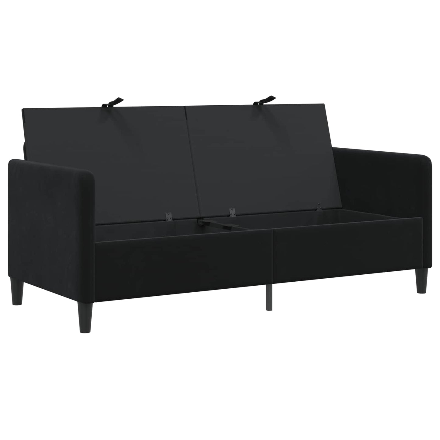 vidaXL Καναπές με Αποθήκευση 3-θέσιο Μαύρο 172 x 78 x 87 εκ