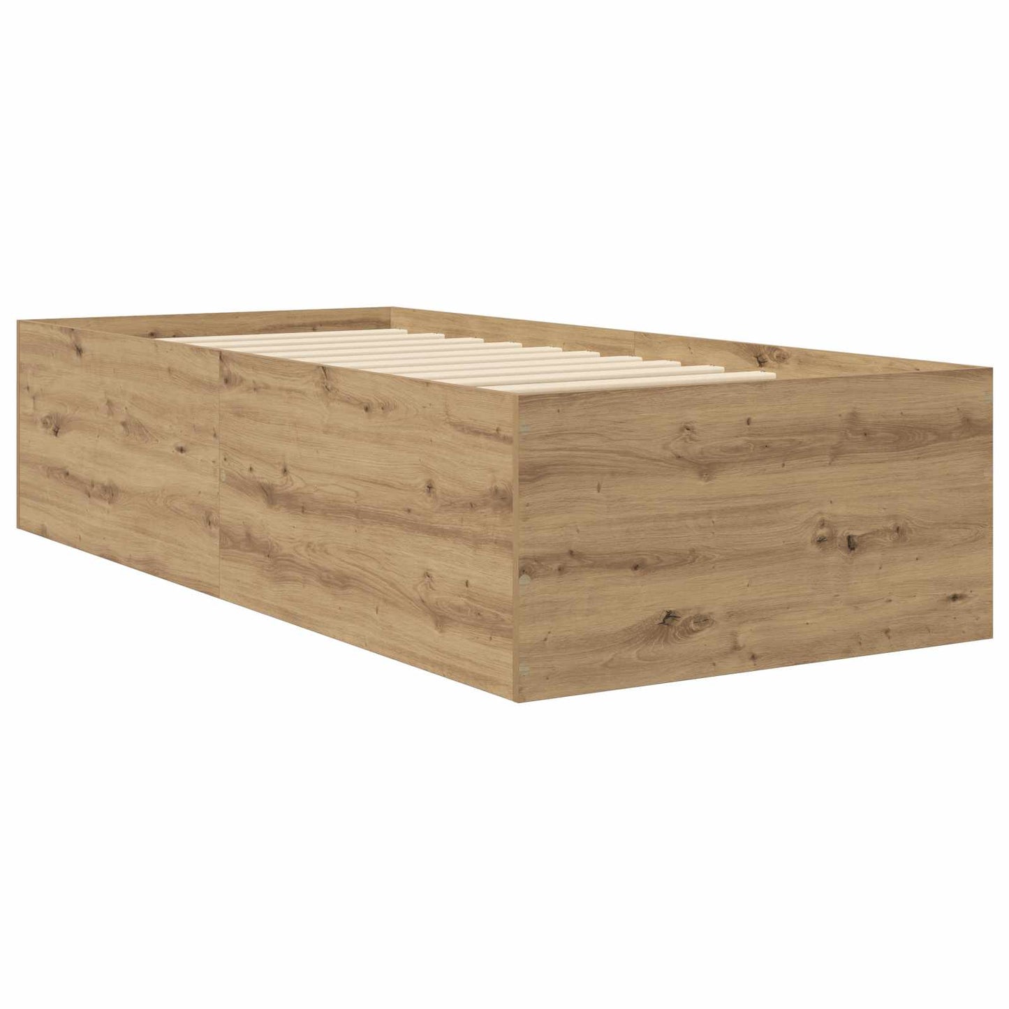 vidaXL Κρεβάτι δαπέδου Artisian Δρυς 80 x 200 cm Επεξεργασμένο Ξύλο
