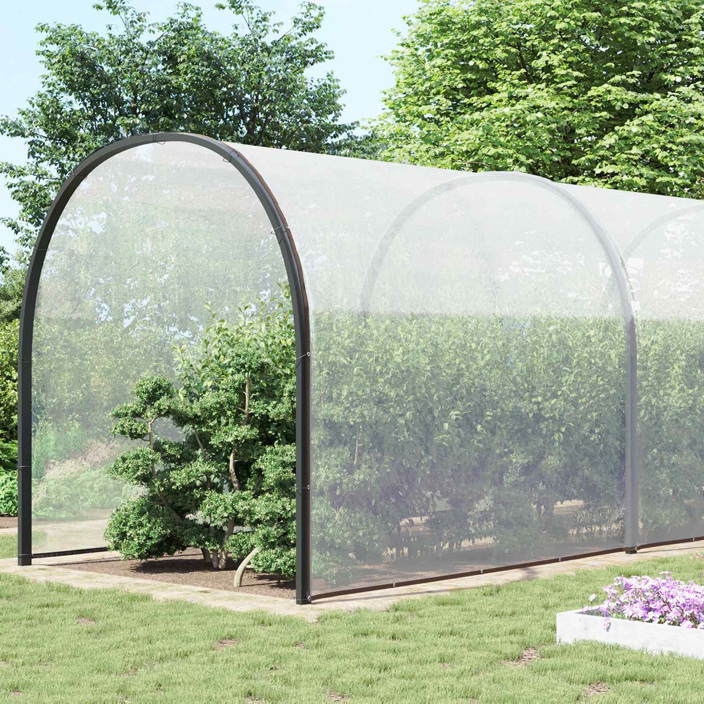 vidaXL Κάλυμμα Φυτών 12 x 12 m PE Ημιδιαφανές