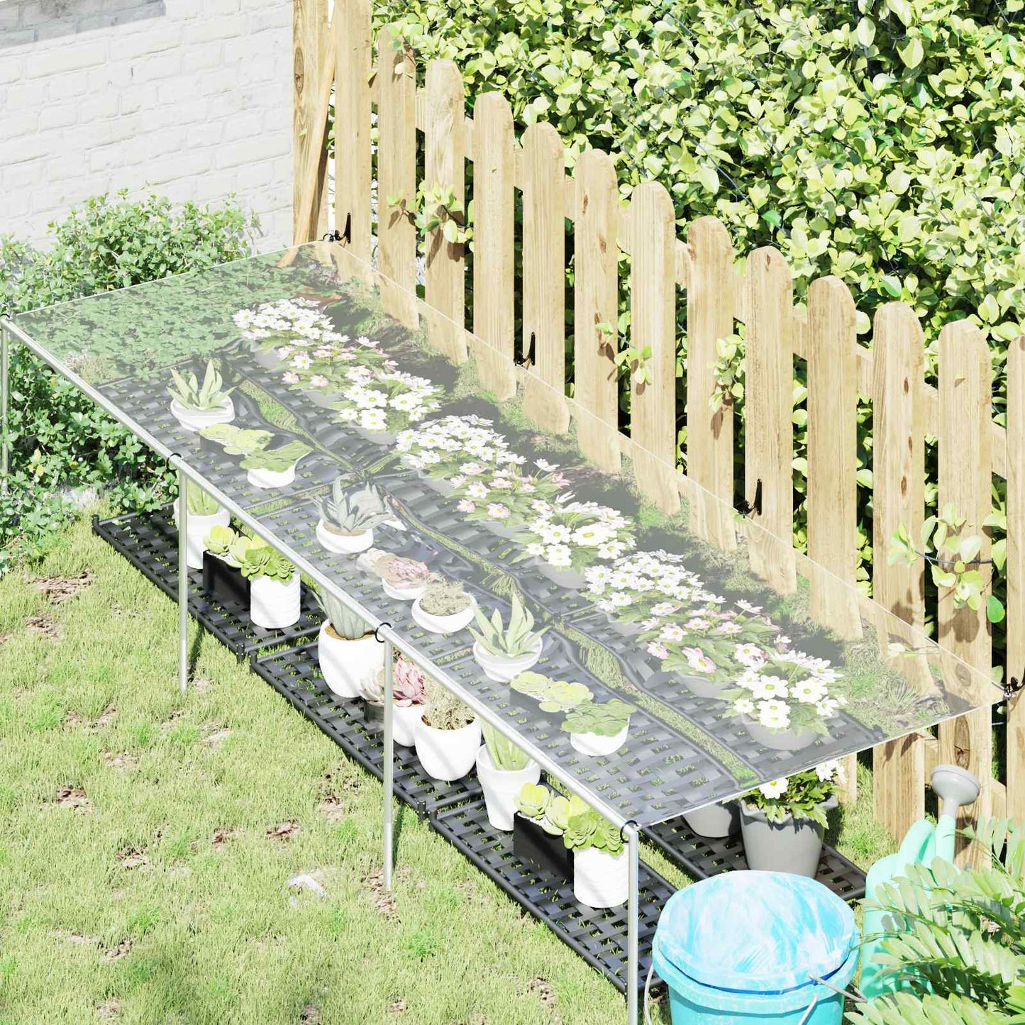 vidaXL Κάλυμμα Φυτών 1,5 x 2,5 m PVC Διαφανές