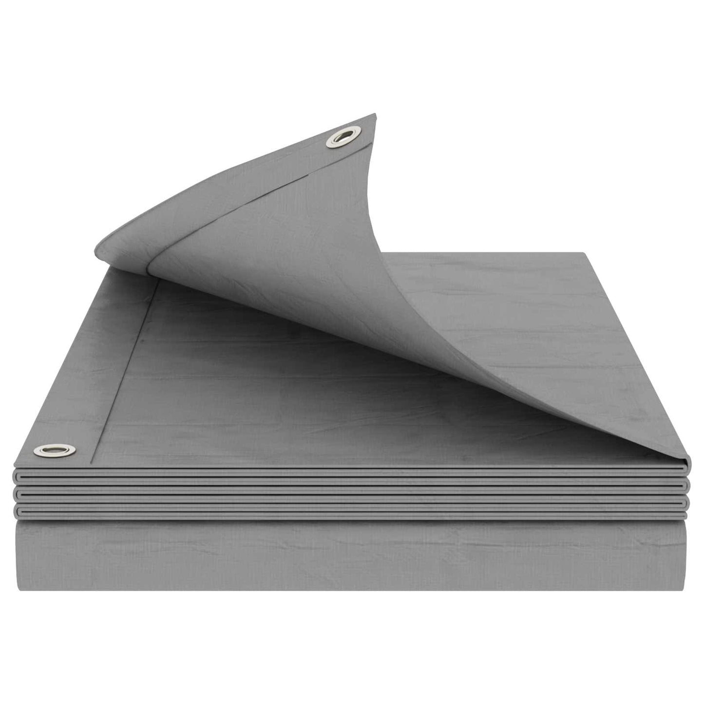 vidaXL Τεντόπανα με Θηλιές Ανοιχτό γκρι 8 x 12 μ 260 gsm PE