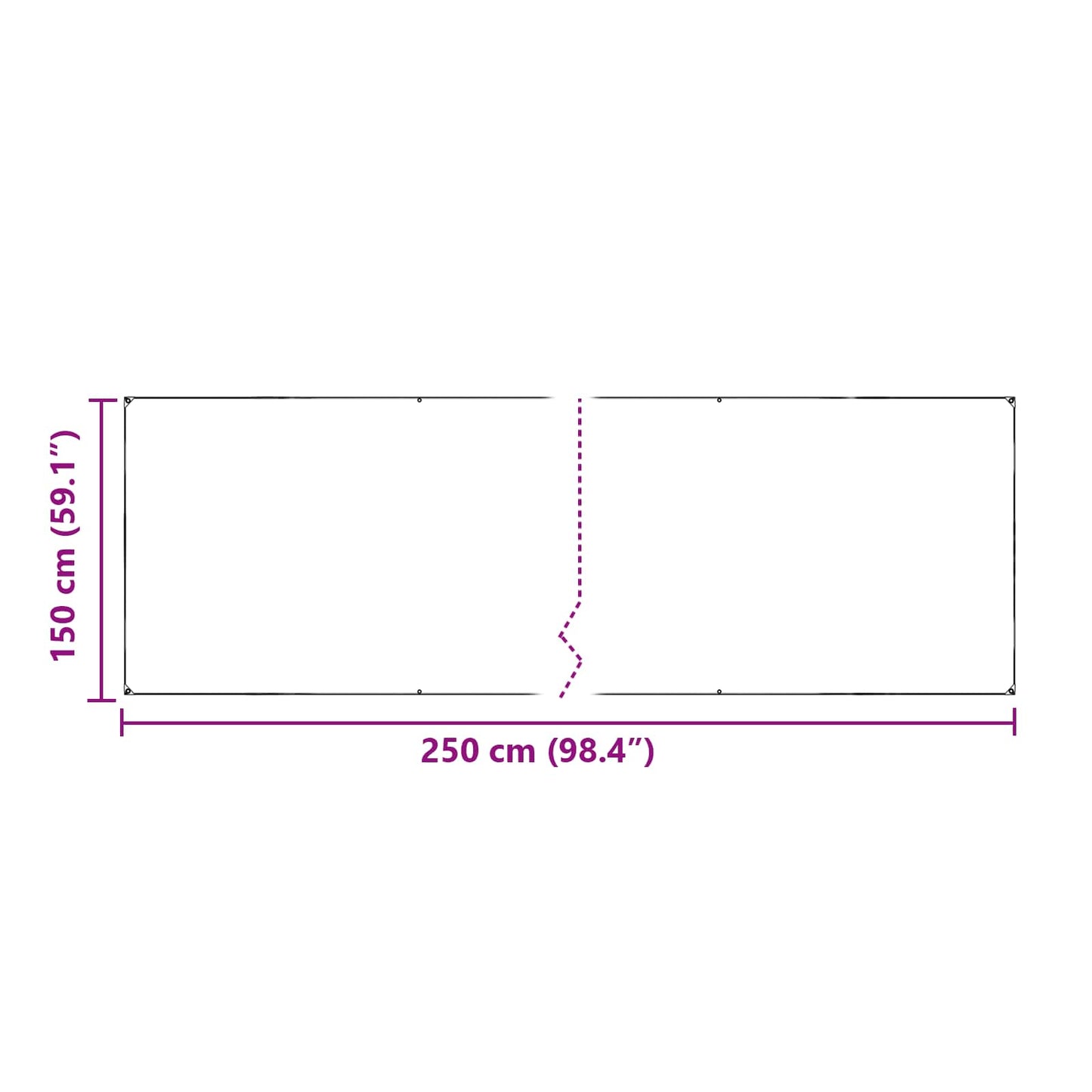 vidaXL Μουσαμάς 350 gsm Διαφανές 1,5 x 2,5 m PVC