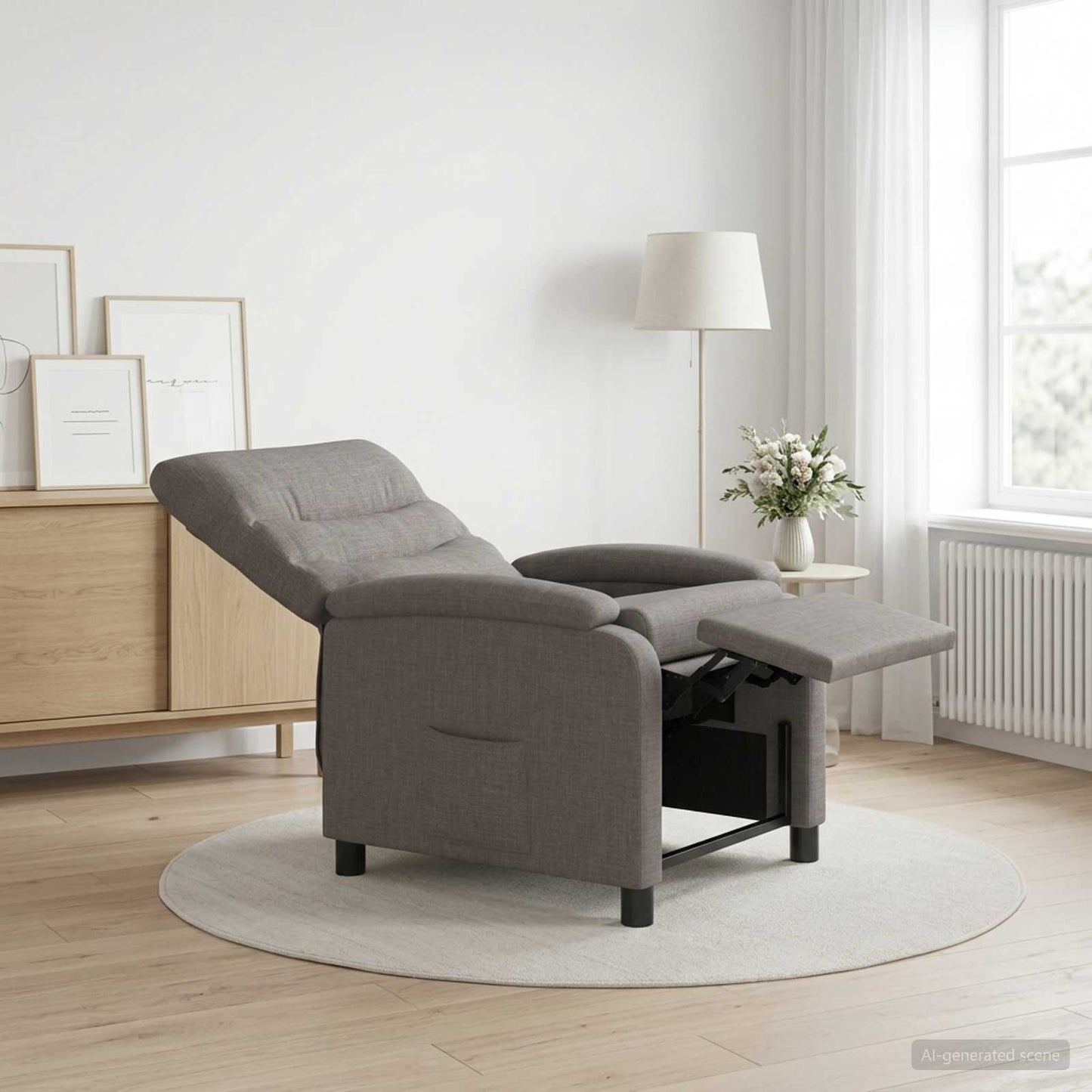 vidaXL Αναπαυτική Καρέκλα Taupe Ύφασμα