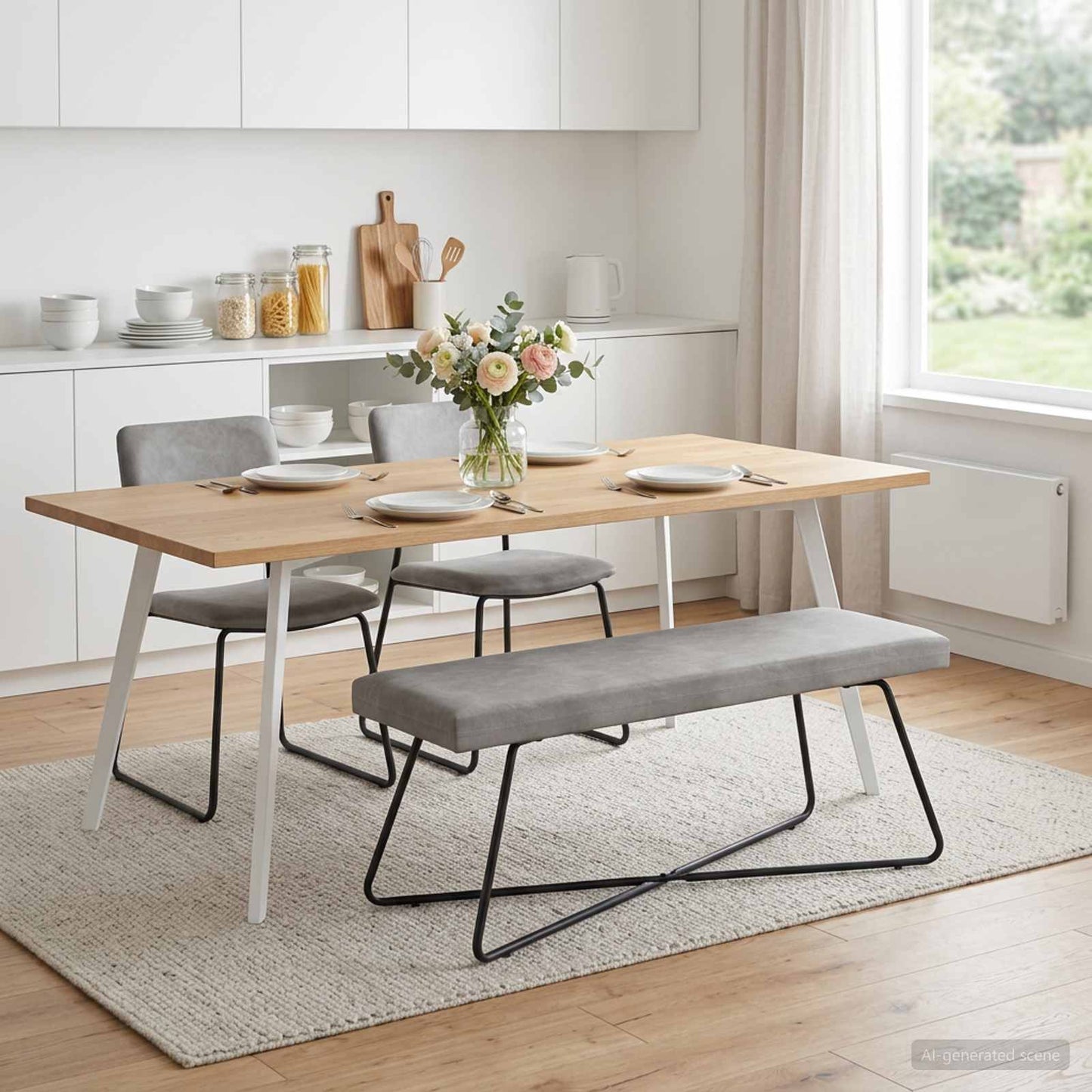 vidaXL παγκάκι Ανοιχτό γκρι 110 x 40 x 45 cm Βελούδο