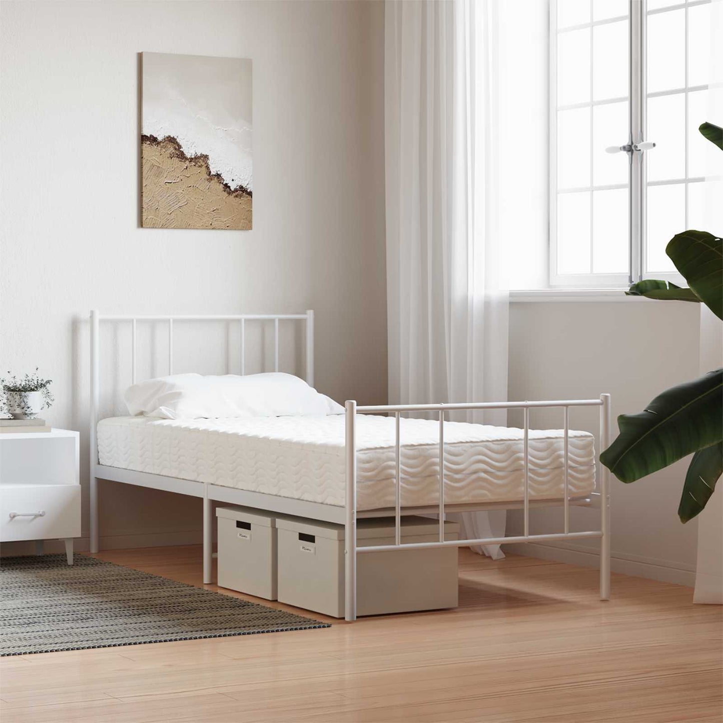 vidaXL Στρώμα Αφρού H2 και H3 75 x 190 cm Λευκό