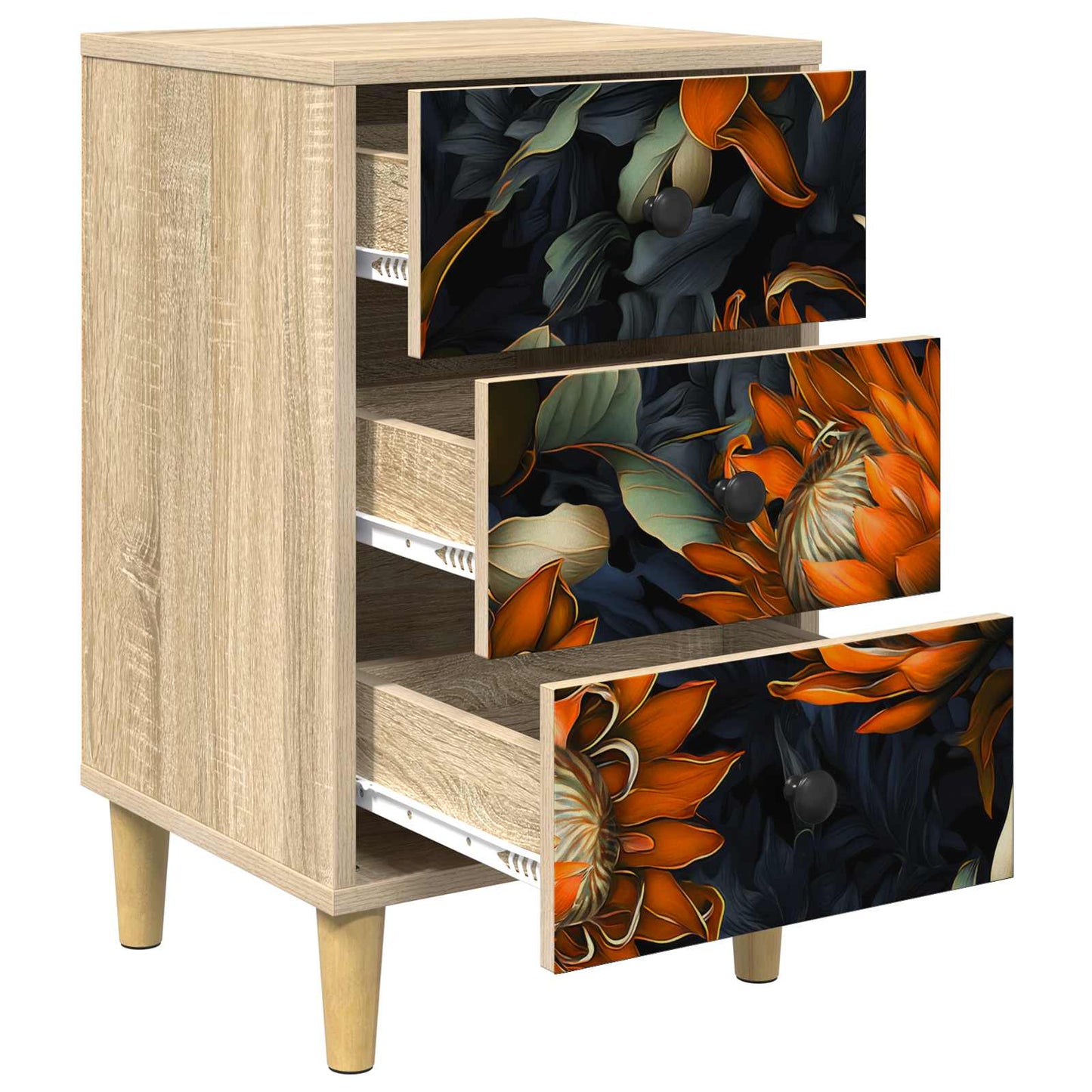 vidaXL Κομοδίνο LOCHEM Sonoma Δρυς 36 x 33 x 60 εκ Επεξεργασμένο Ξύλο