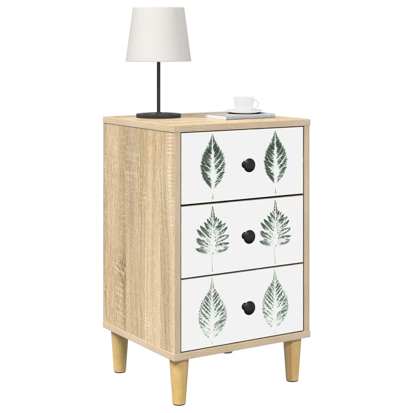vidaXL Κομοδίνο HANAU 2 τμχ. Sonoma Δρυς 36 x 33 x 60 εκ