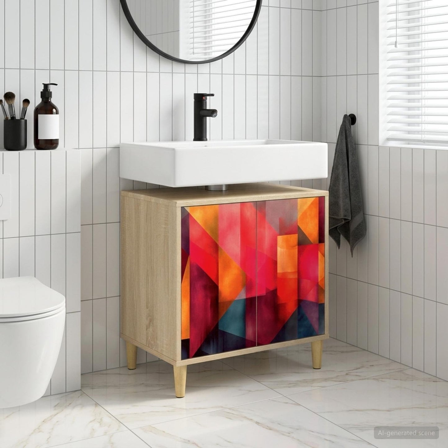 vidaXL Ντουλάπι Μπάνιου HEESCH Sonoma 60 x 40 x 60 εκ