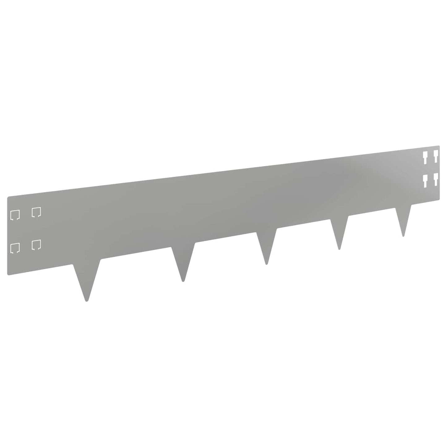 vidaXL Περίγραμμα γκαζόν 10 τμχ. 100 x 20 cm Ατσάλι Ασημί