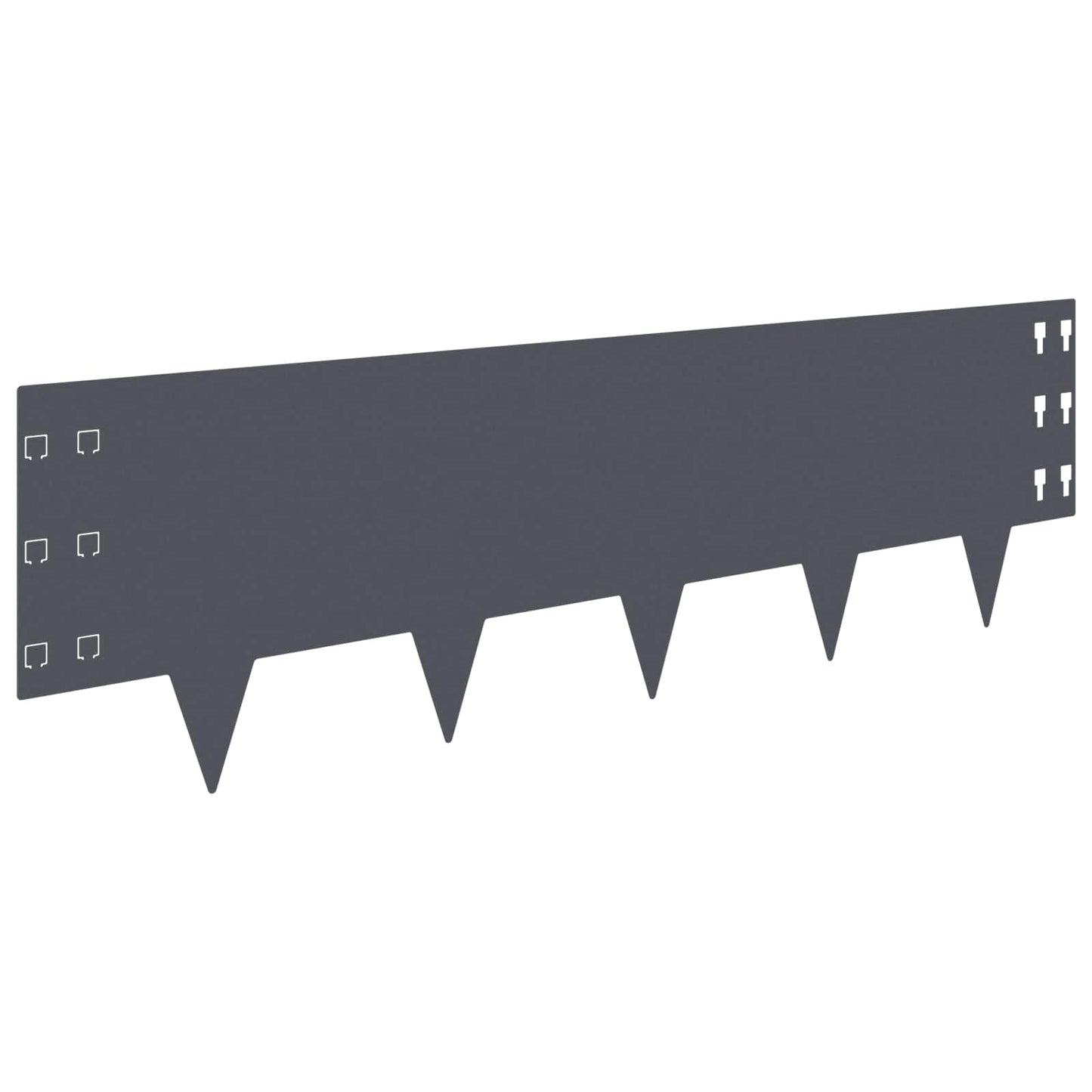 vidaXL Περίγραμμα γκαζόν 20 τμχ. 100 x 30 cm Ατσάλι Ανθρακί