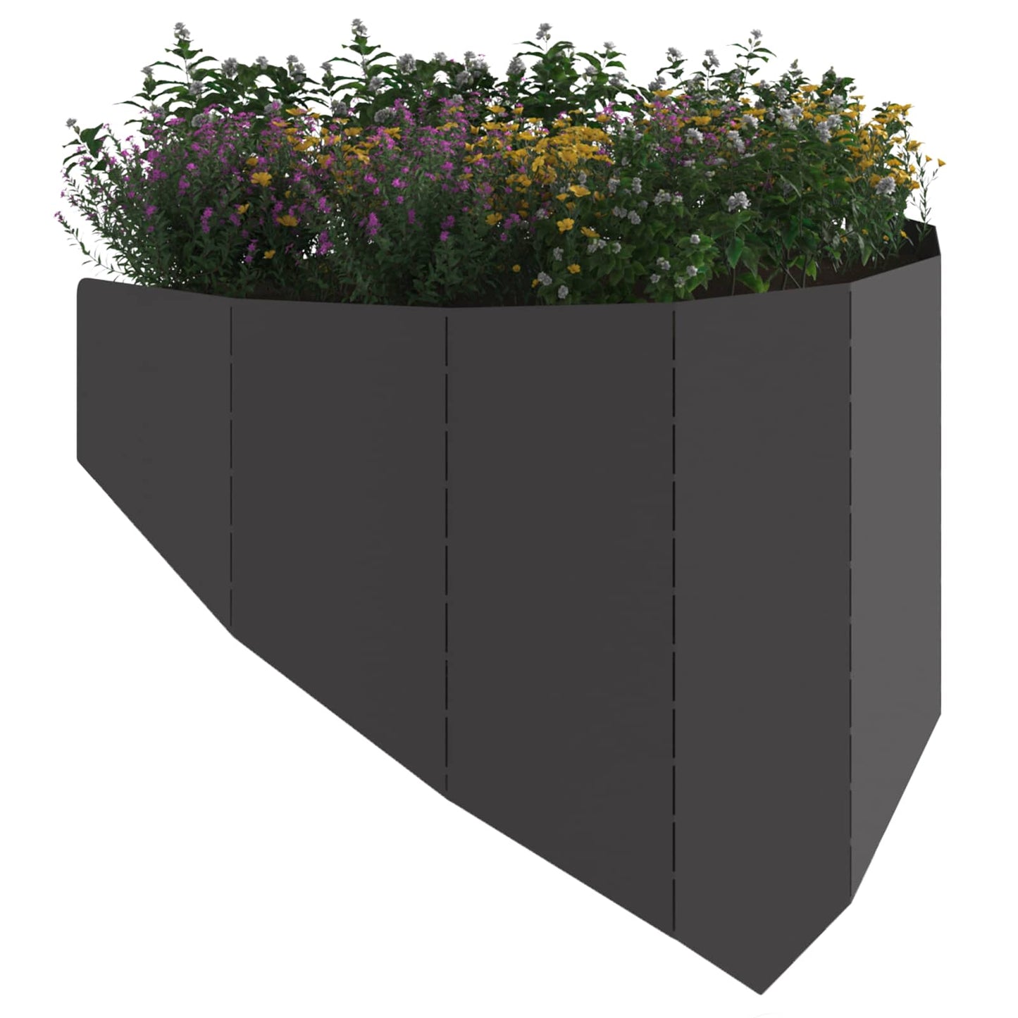 vidaXL Περίγραμμα γκαζόν 100 x 45 cm Ατσάλι Μαύρο
