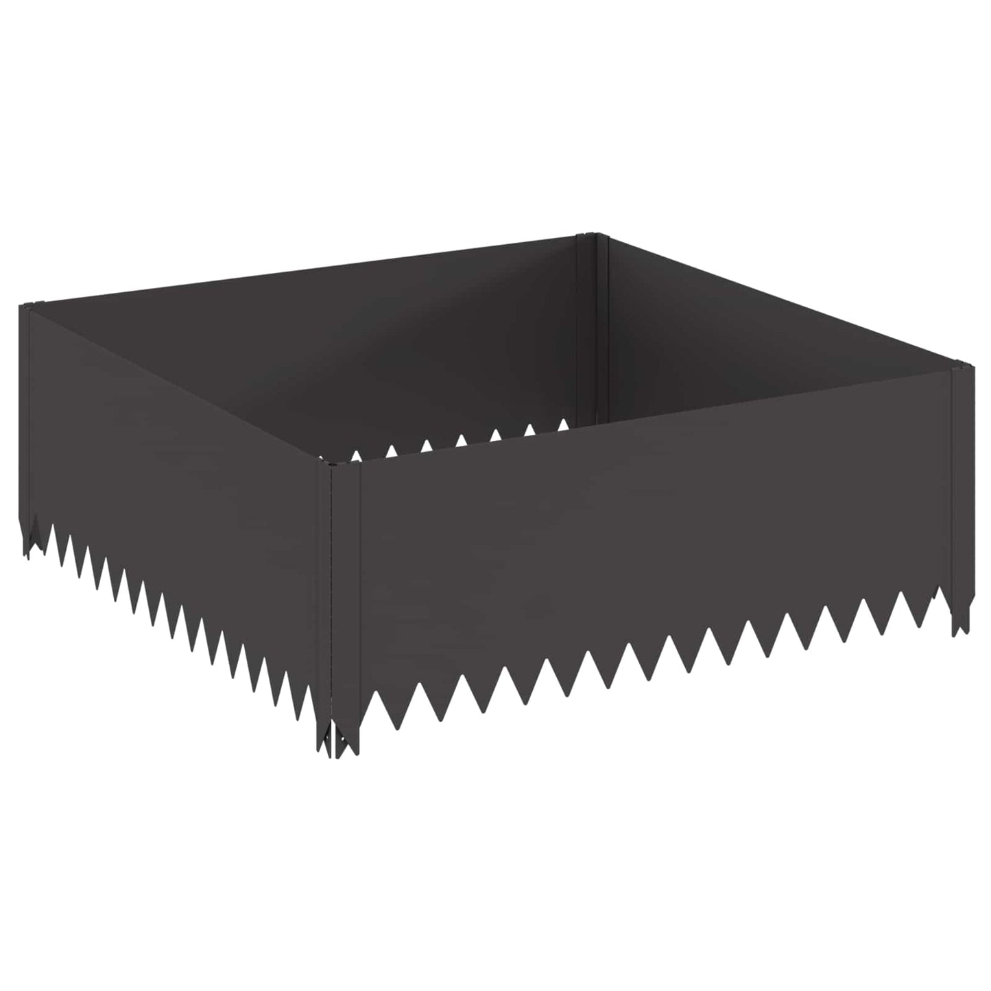 vidaXL Περίγραμμα γκαζόν 100 x 100 x 35 cm Ατσάλι Μαύρο