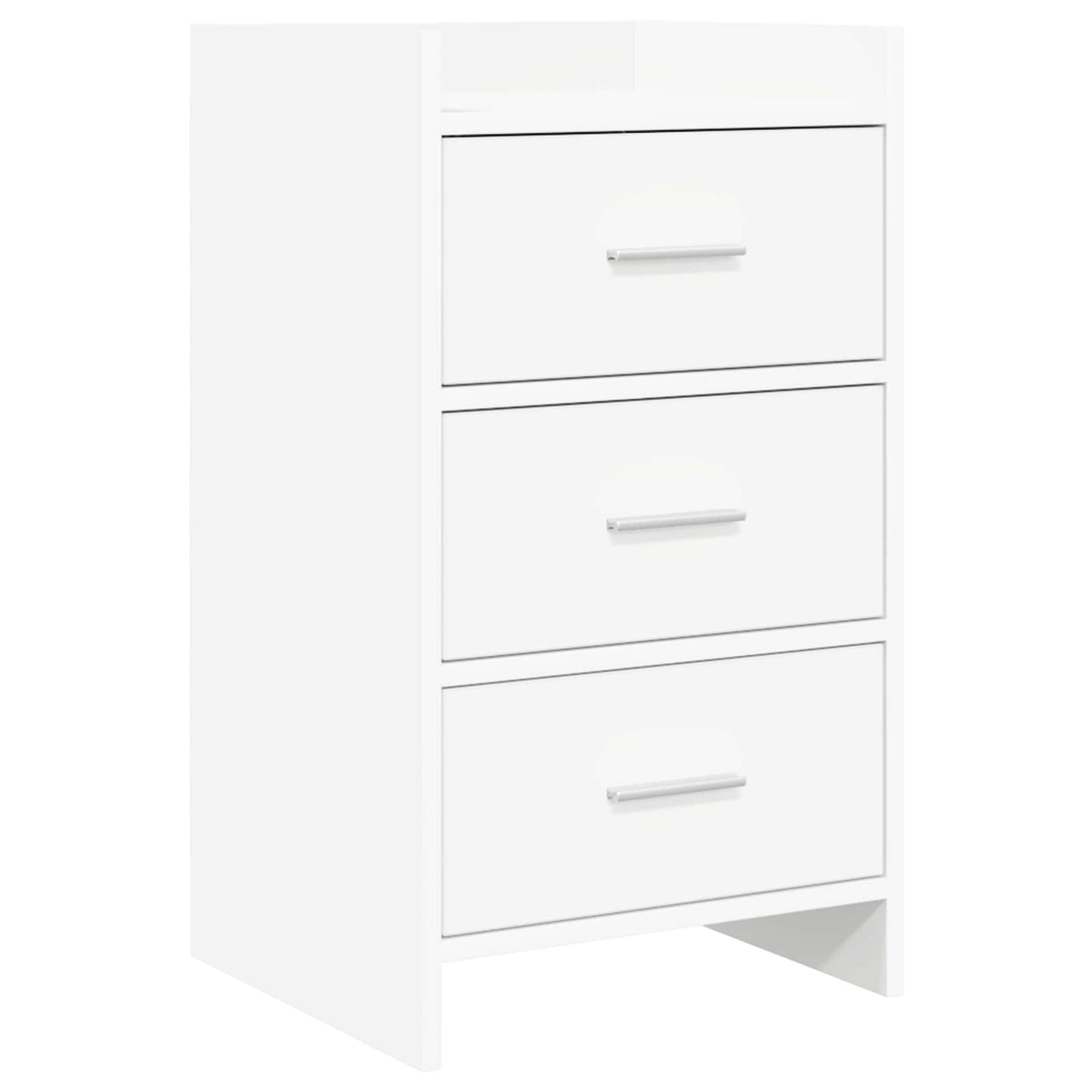 vidaXL Κομοδίνα Λευκό 40 x 36 x 70 εκ. Επεξεργασμένο Ξύλο