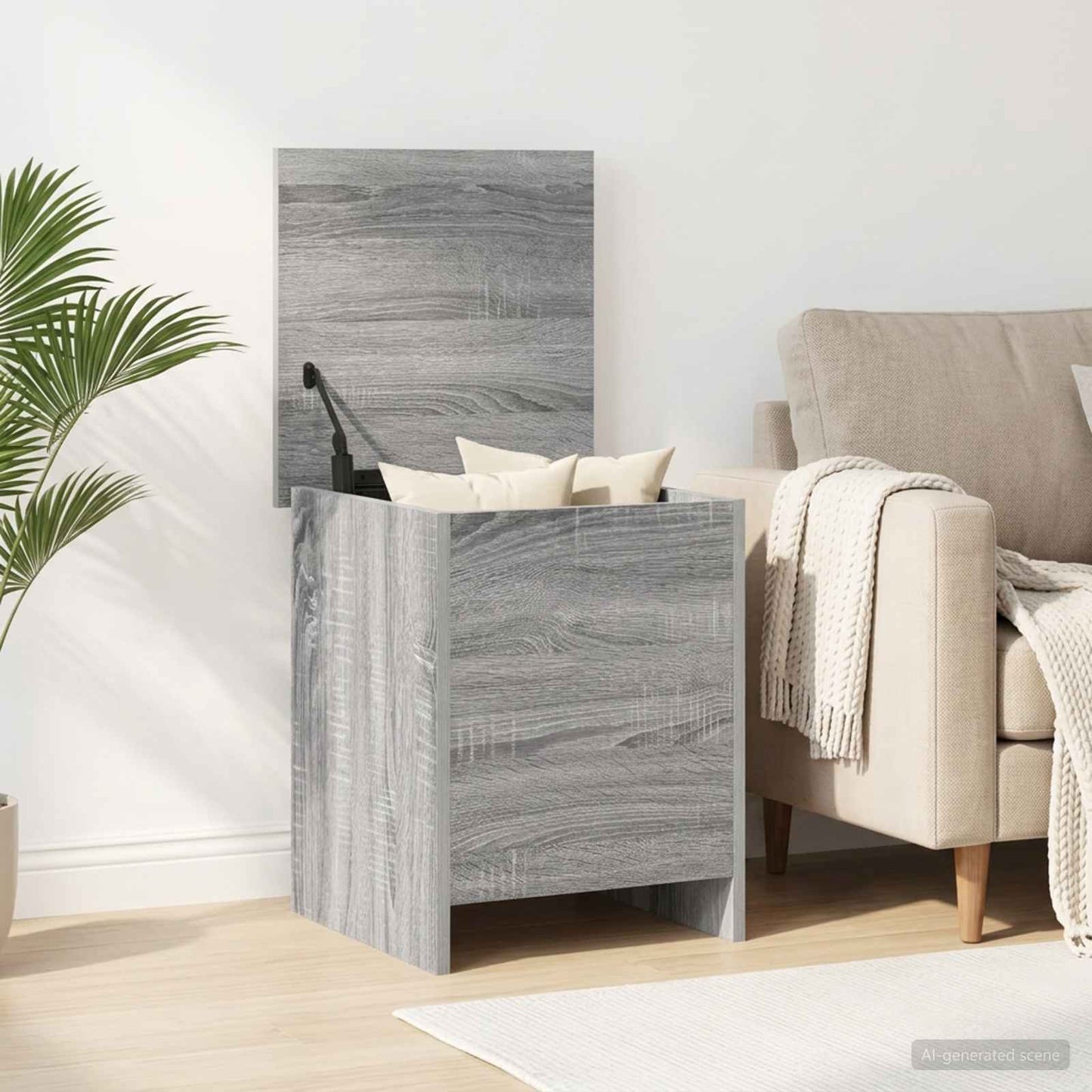vidaXL Θήκη Αποθήκευσης Γκρι Sonoma 40 x 40 x 50 cm Επεξεργασμένο Ξύλο