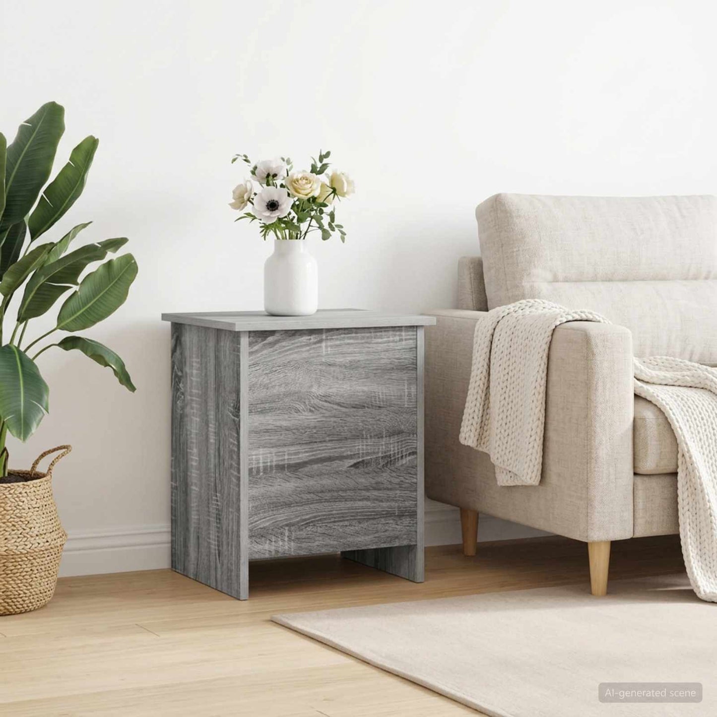 vidaXL Θήκη Αποθήκευσης Γκρι Sonoma 40 x 40 x 50 cm Επεξεργασμένο Ξύλο