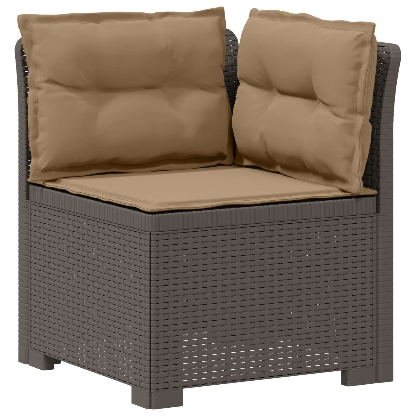 vidaXL Καναπές Κήπου 3 Θέσεων με Μαξιλάρια Ρατάν 3-θέσιο PP