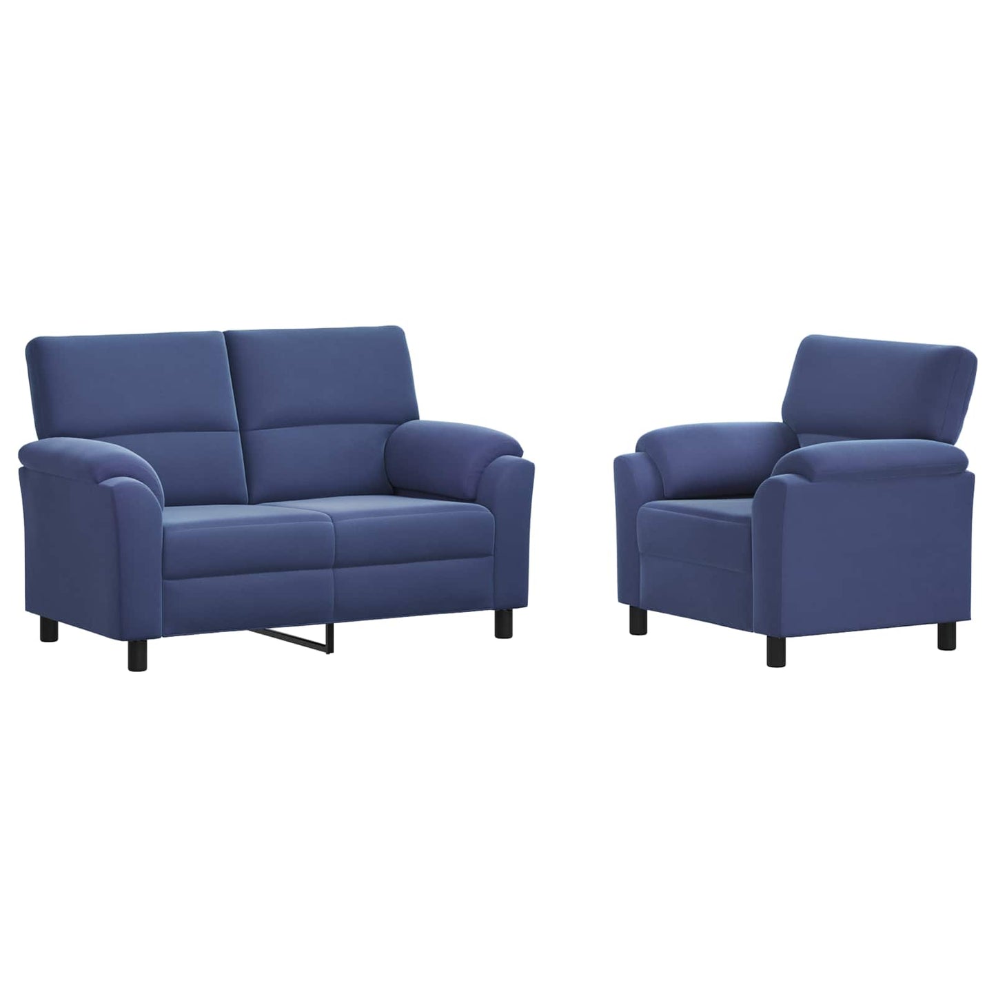 vidaXL Σετ Καναπέ 2 pcs Μπλε Αστυνομίας Βελούδο