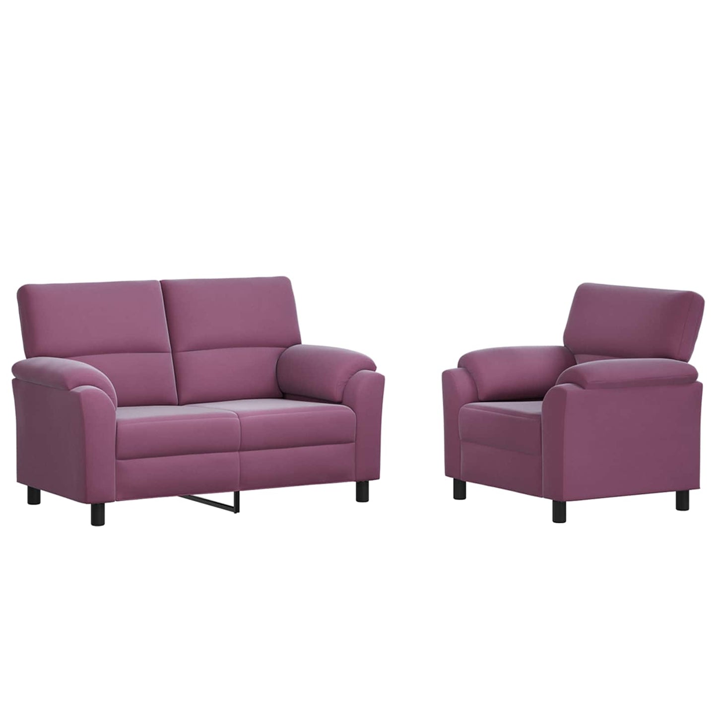 vidaXL Σετ Καναπέ 2 pcs Μοβ Βελούδο